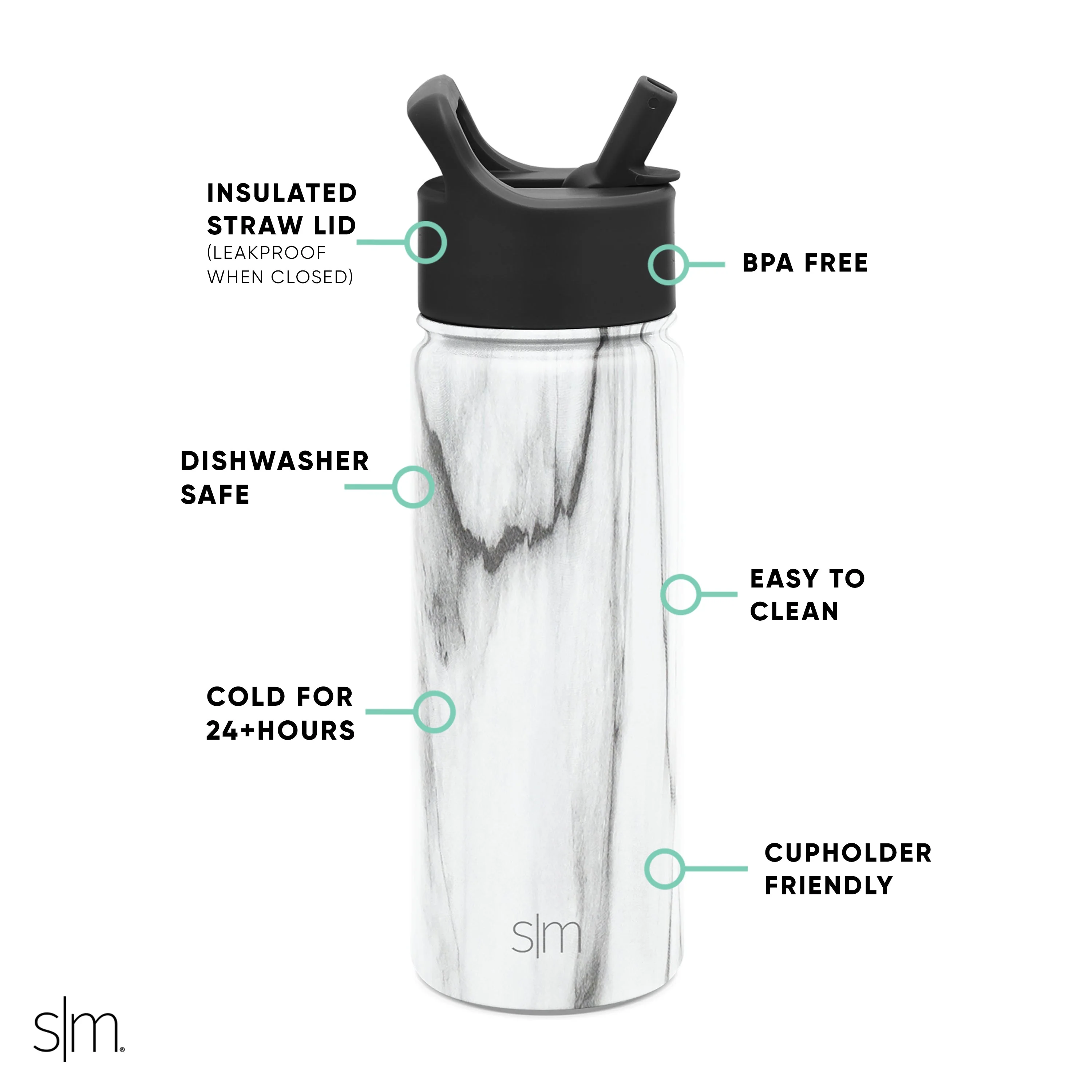 Summit Water Bottle with Straw Lid