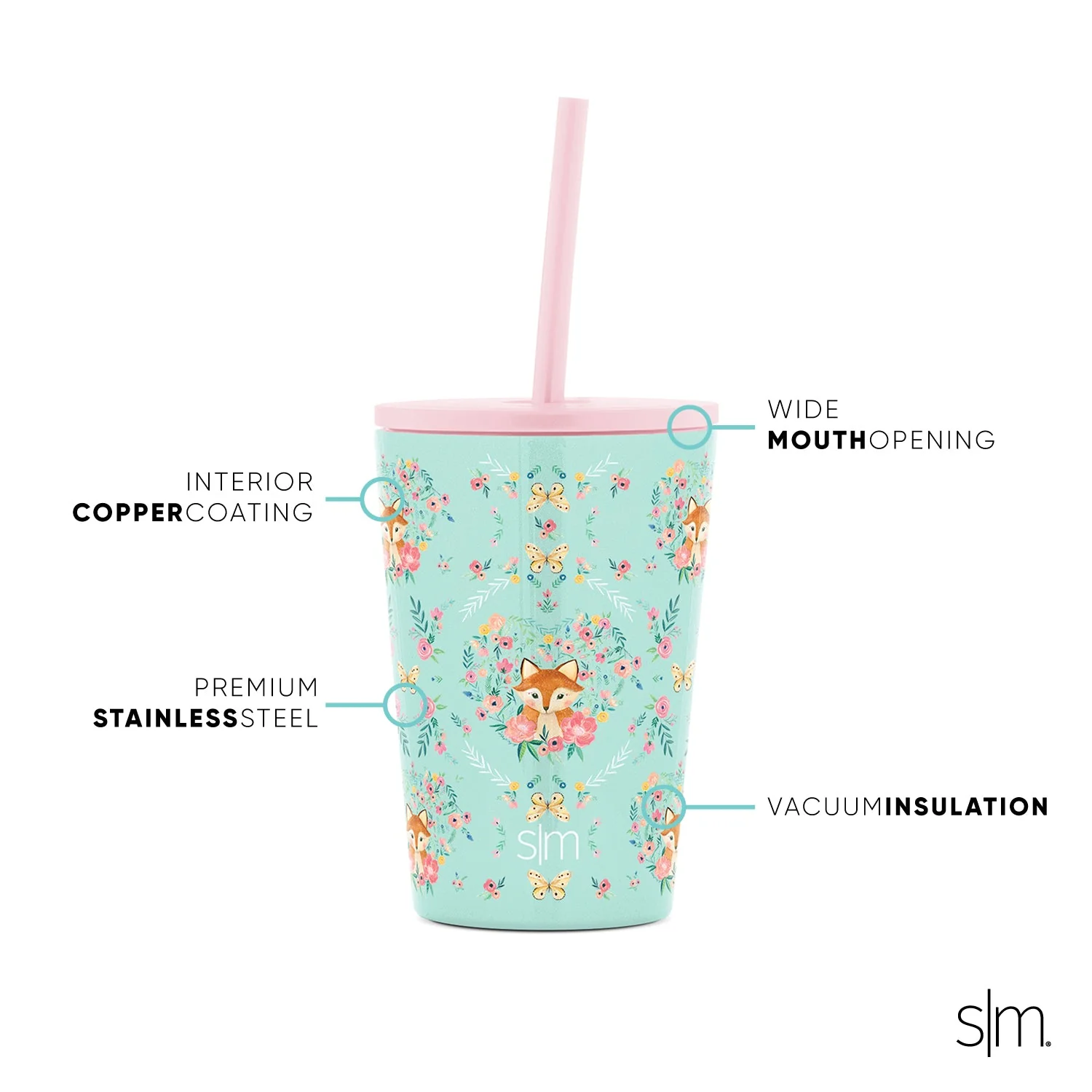Kids Classic Tumbler with Lid and Silicone Straw