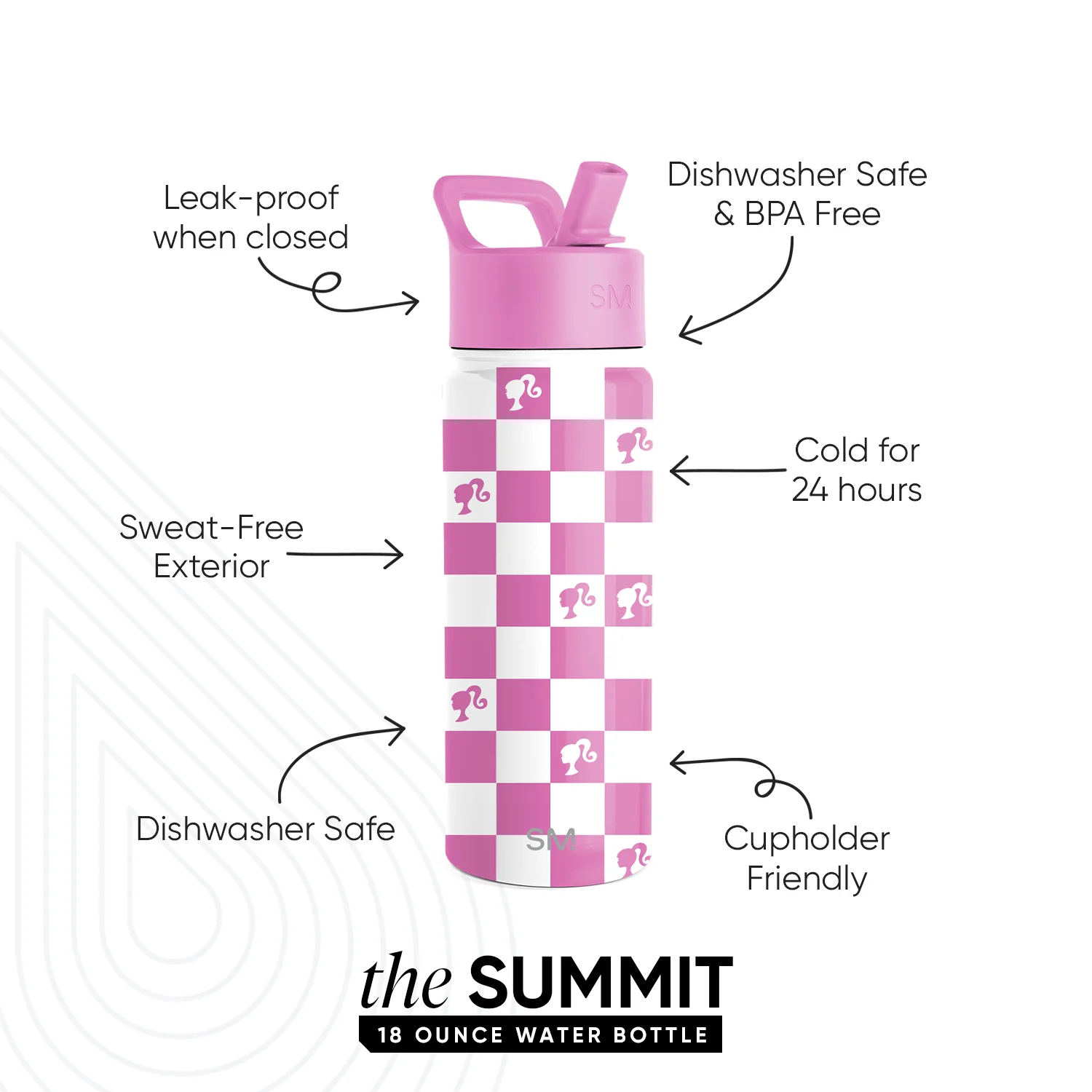 Summit Kids Water Bottle with Straw Lid