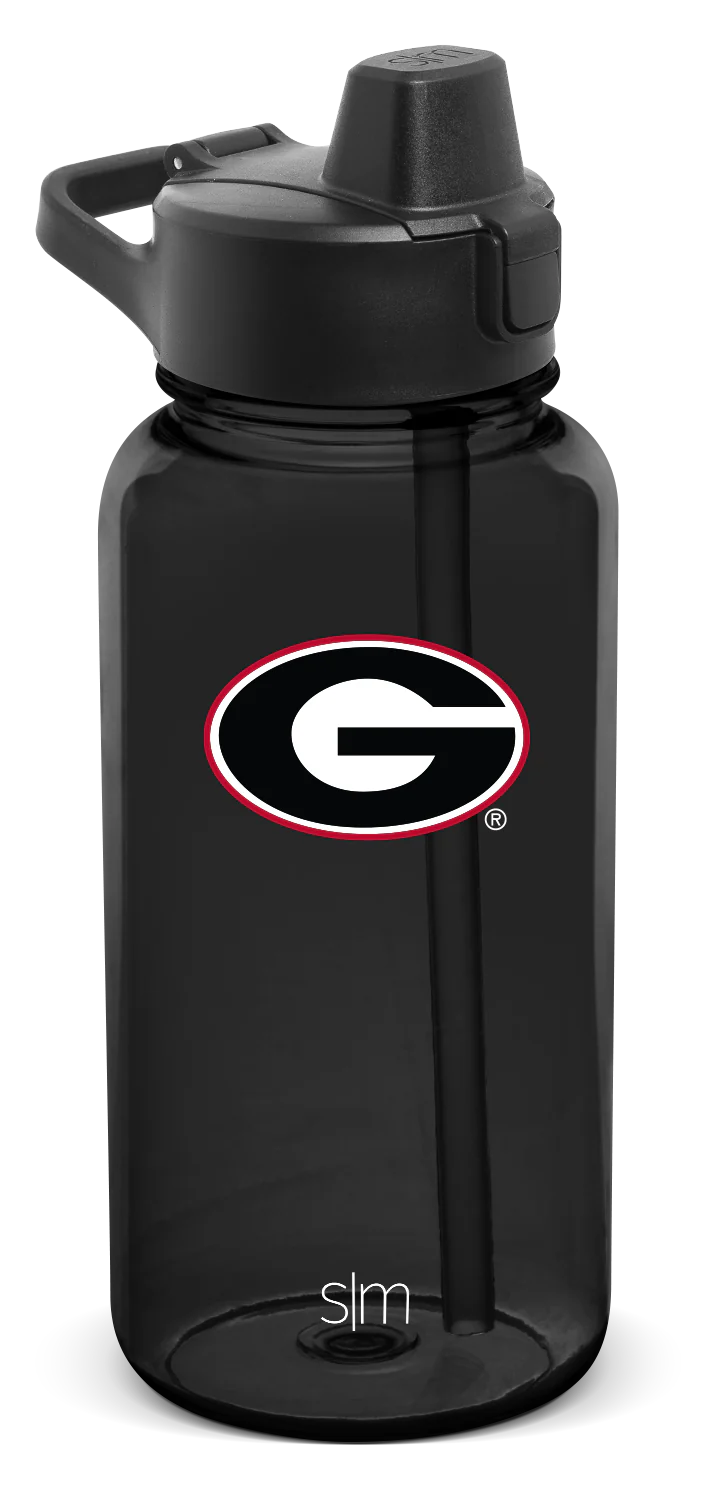 Collegiate Plastic Summit Water Bottle with Simple Flip Straw Lid