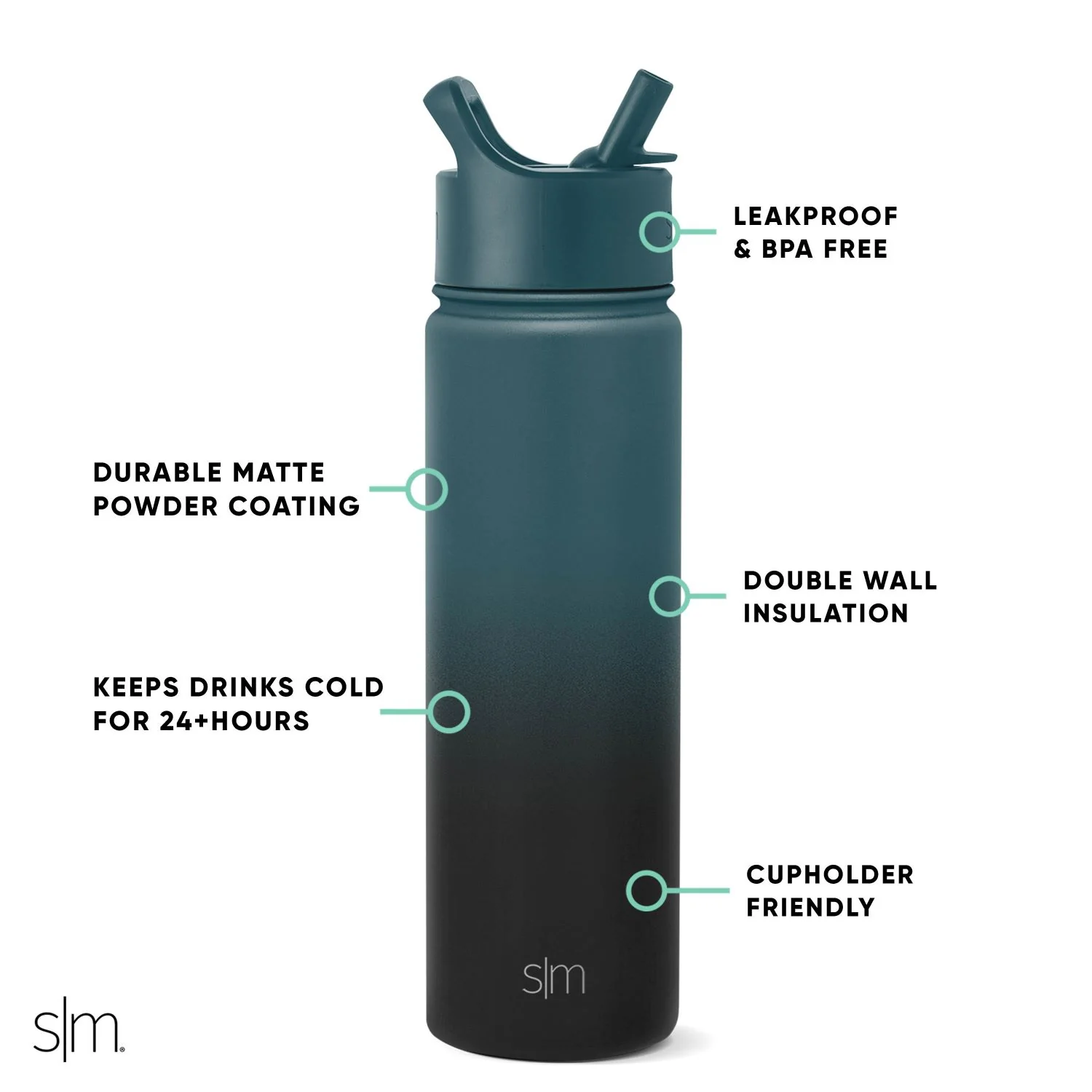 Summit Water Bottle with Straw Lid