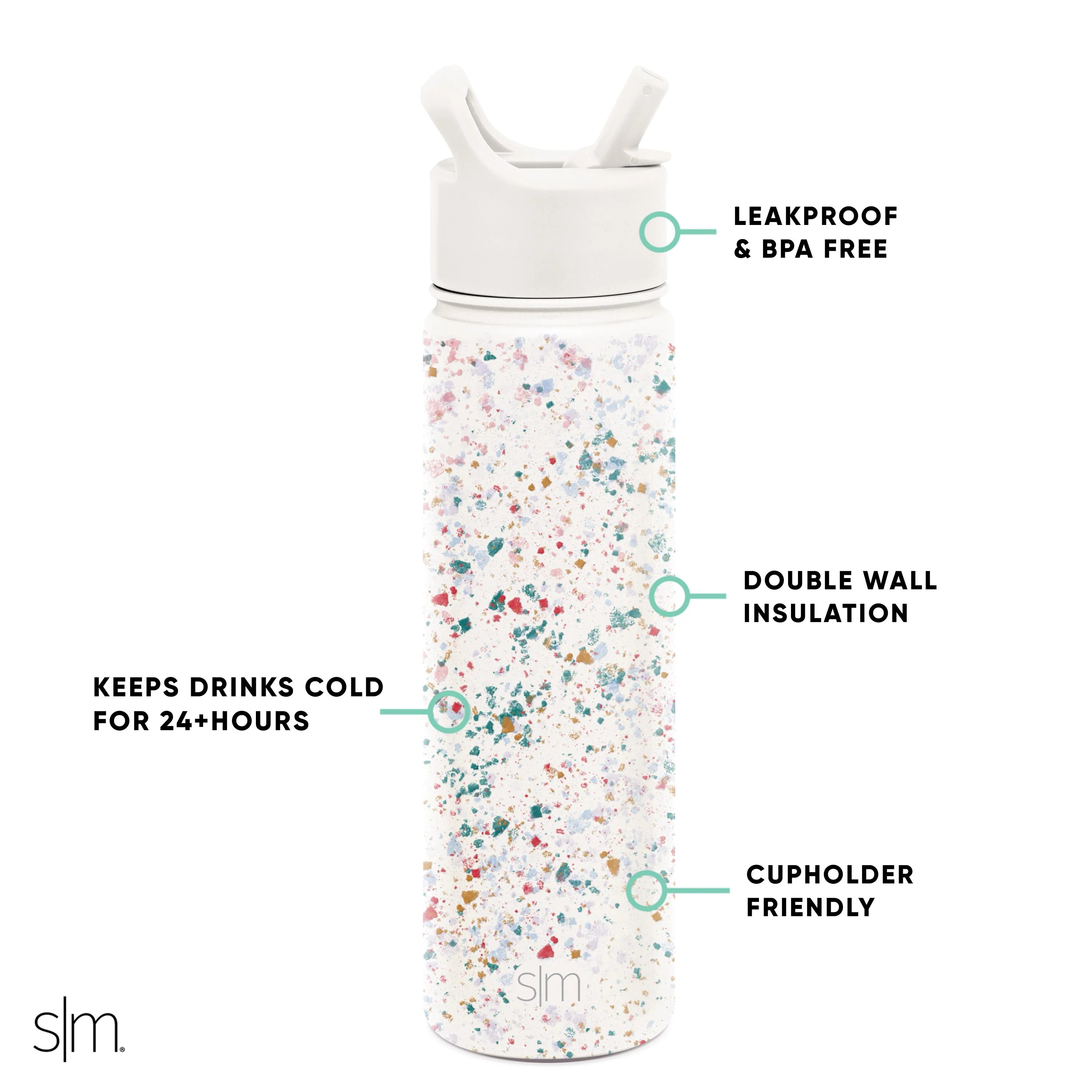 Summit Water Bottle with Straw Lid