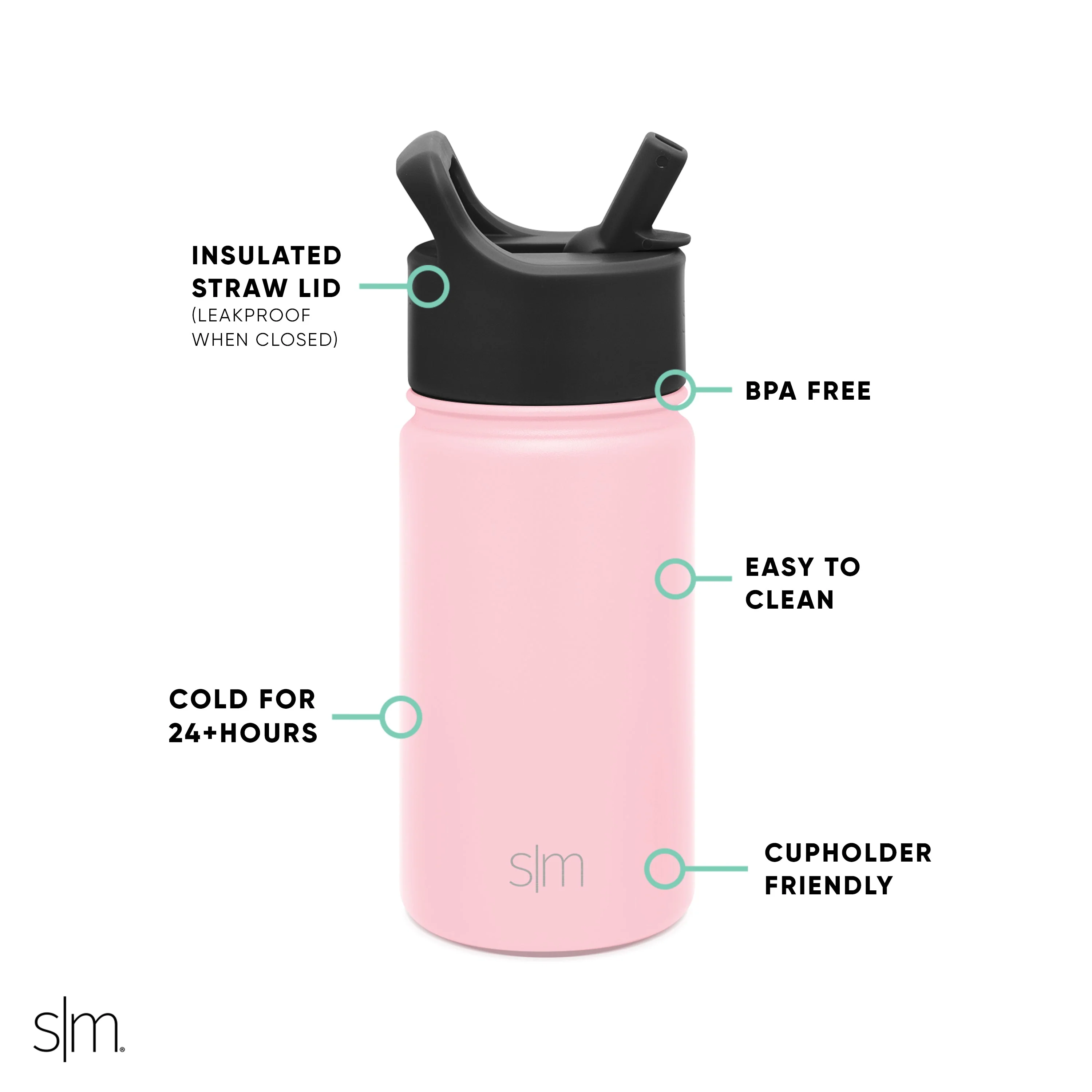 Summit Water Bottle with Straw Lid