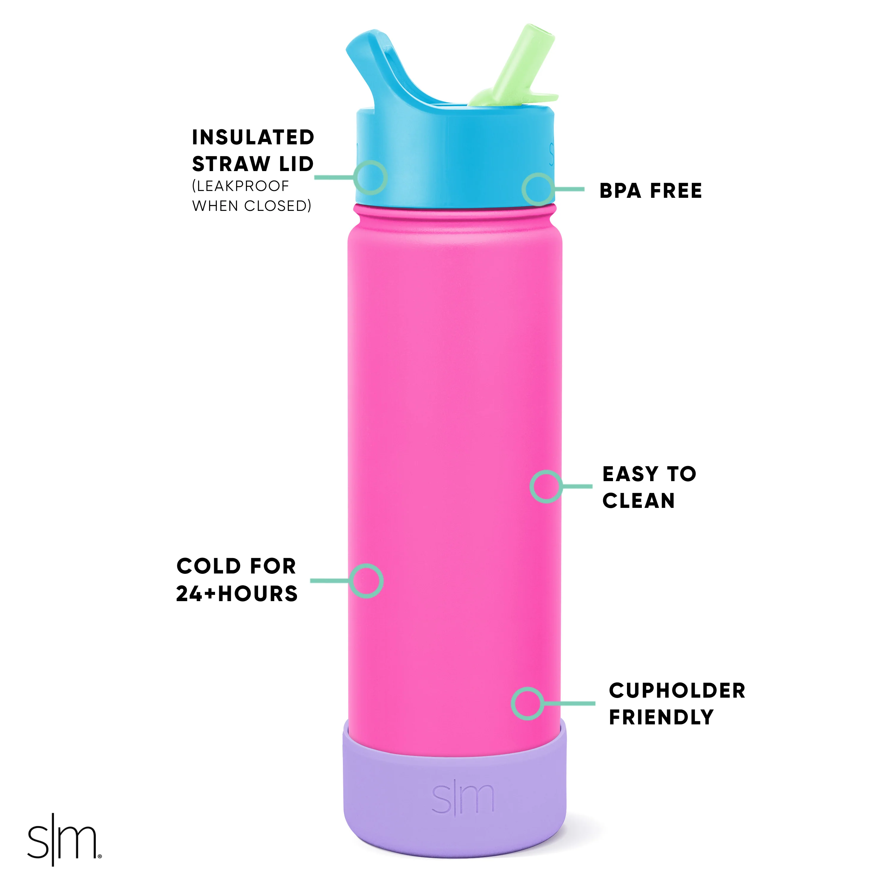 Summit Water Bottle with Straw Lid