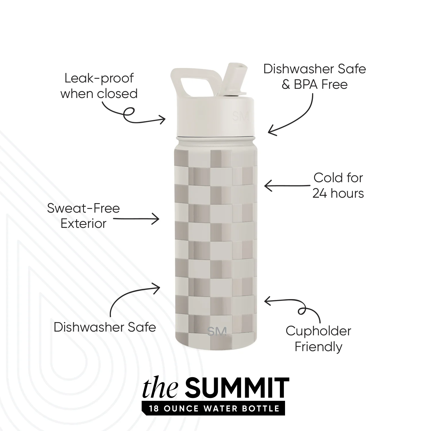 Summit Kids Water Bottle with Straw Lid