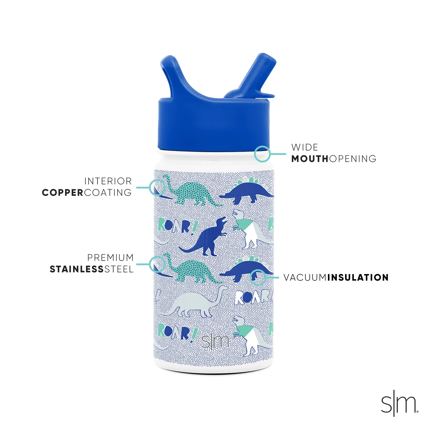 Summit Kids Water Bottle with Straw Lid
