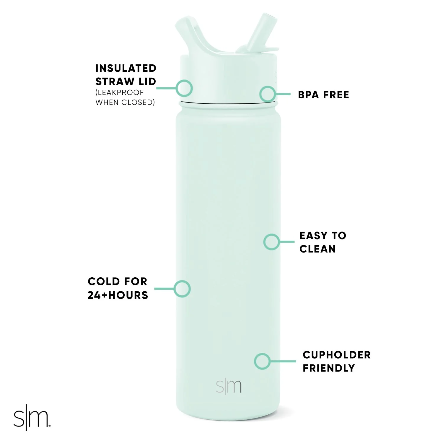 Summit Water Bottle with Straw Lid
