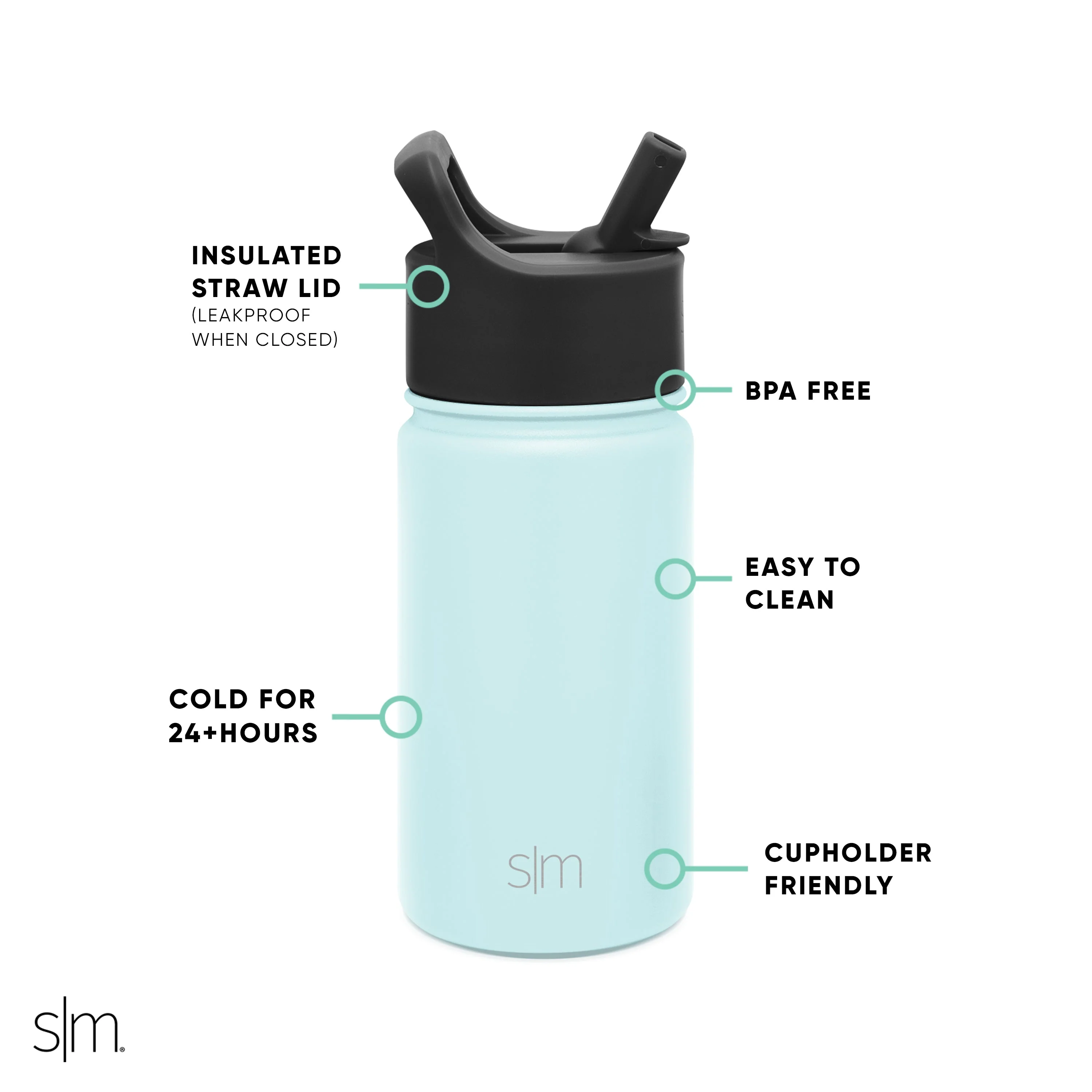 Summit Water Bottle with Straw Lid