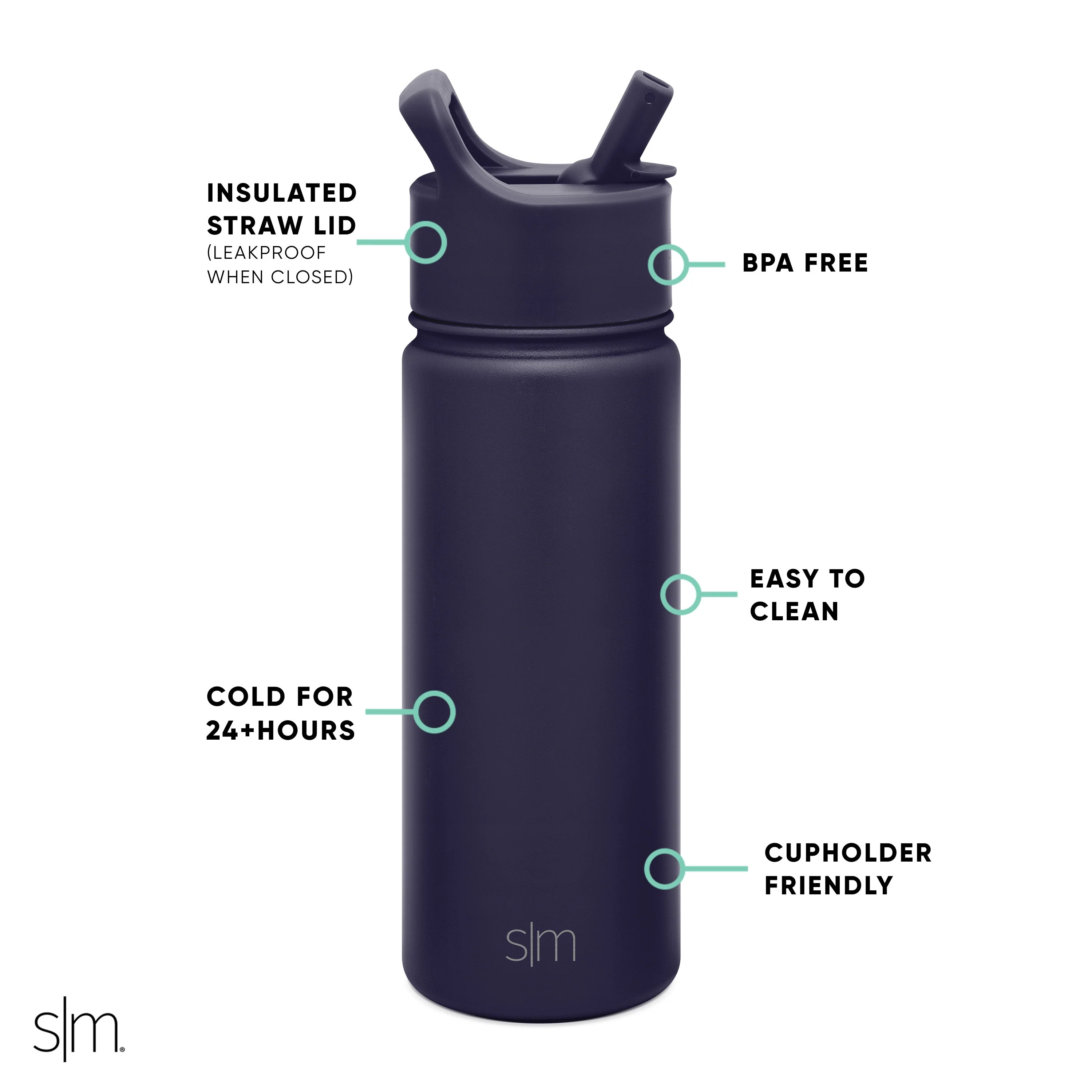 Summit Water Bottle with Straw Lid