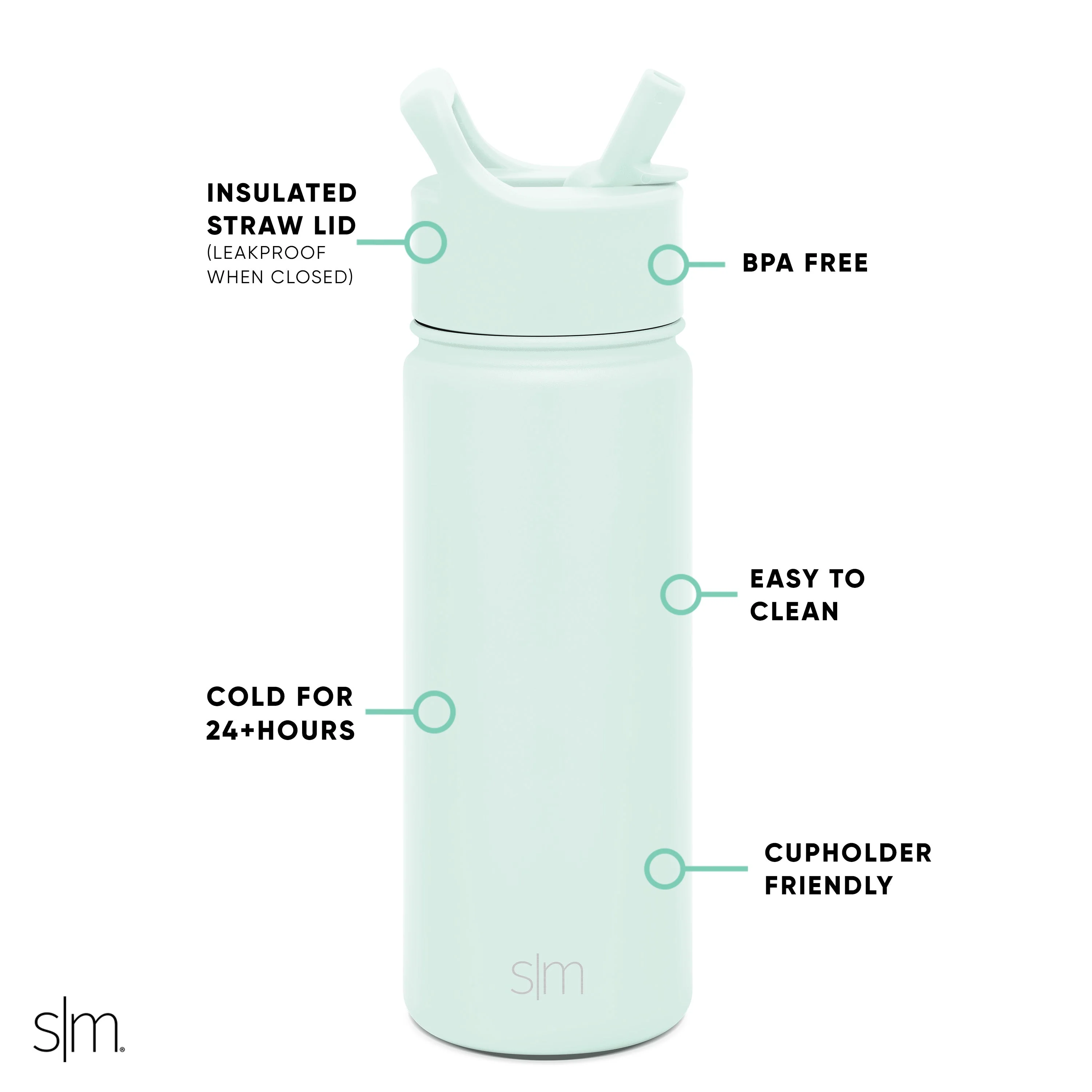 Summit Water Bottle with Straw Lid