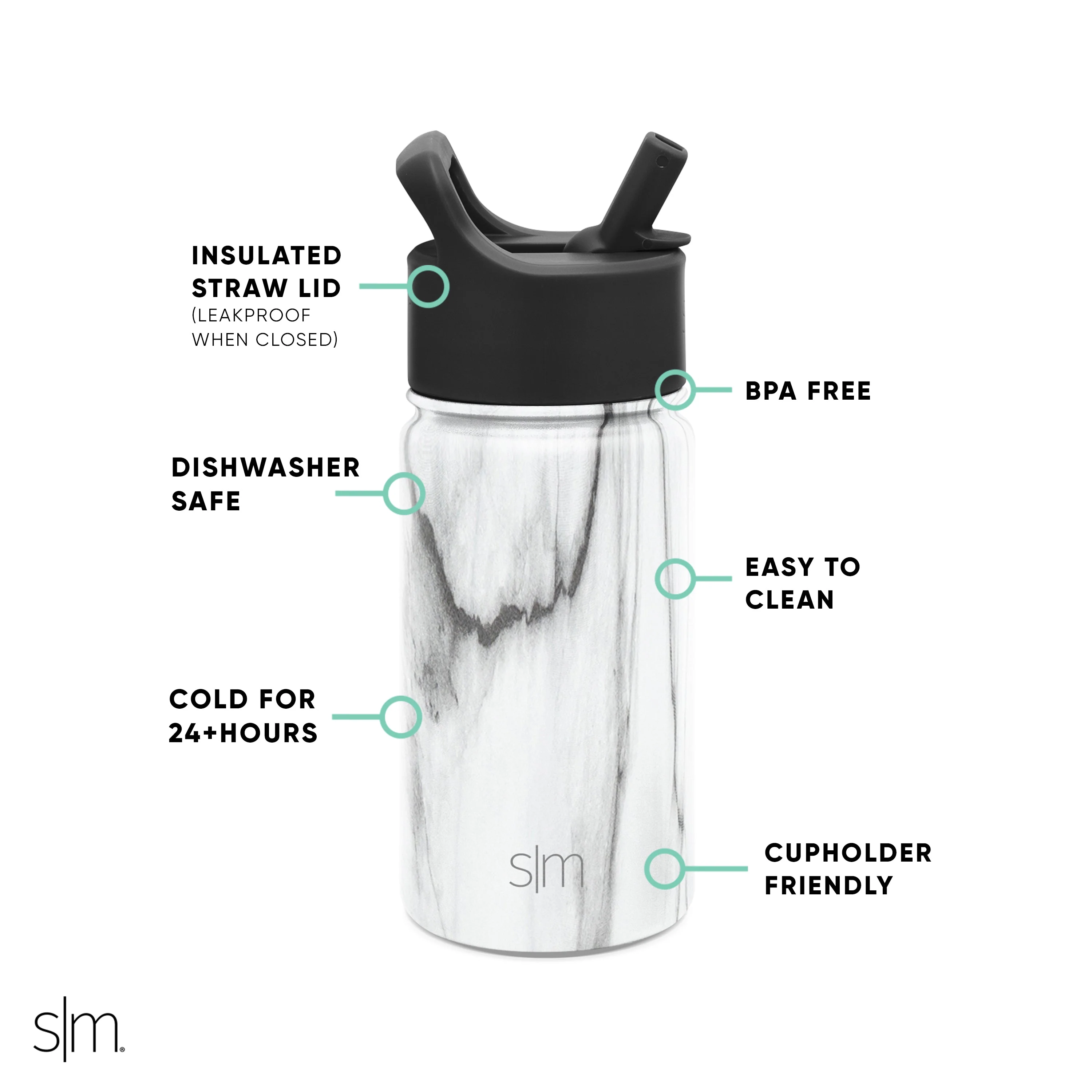 Summit Water Bottle with Straw Lid