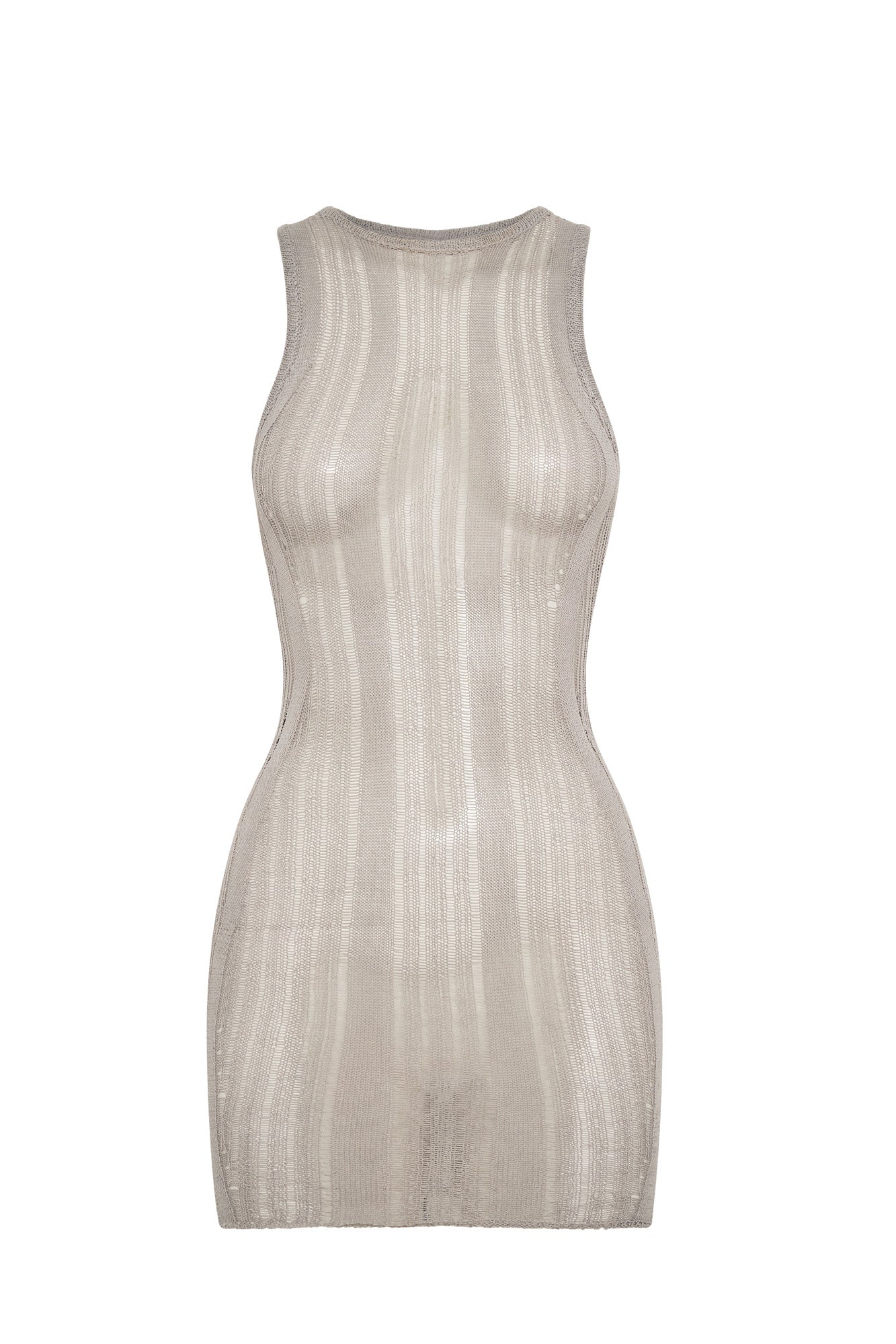 MESHKI Valencia Mini Knit Dress - Grey