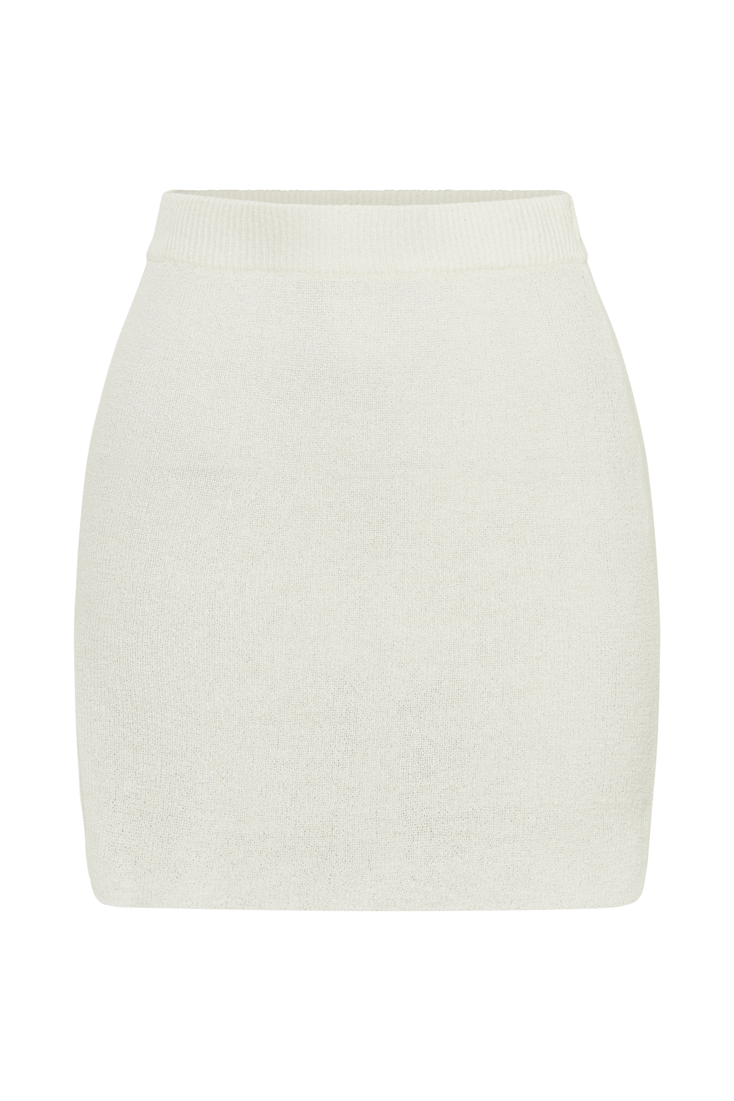 MESHKI Esme Knit Mini Skirt - White