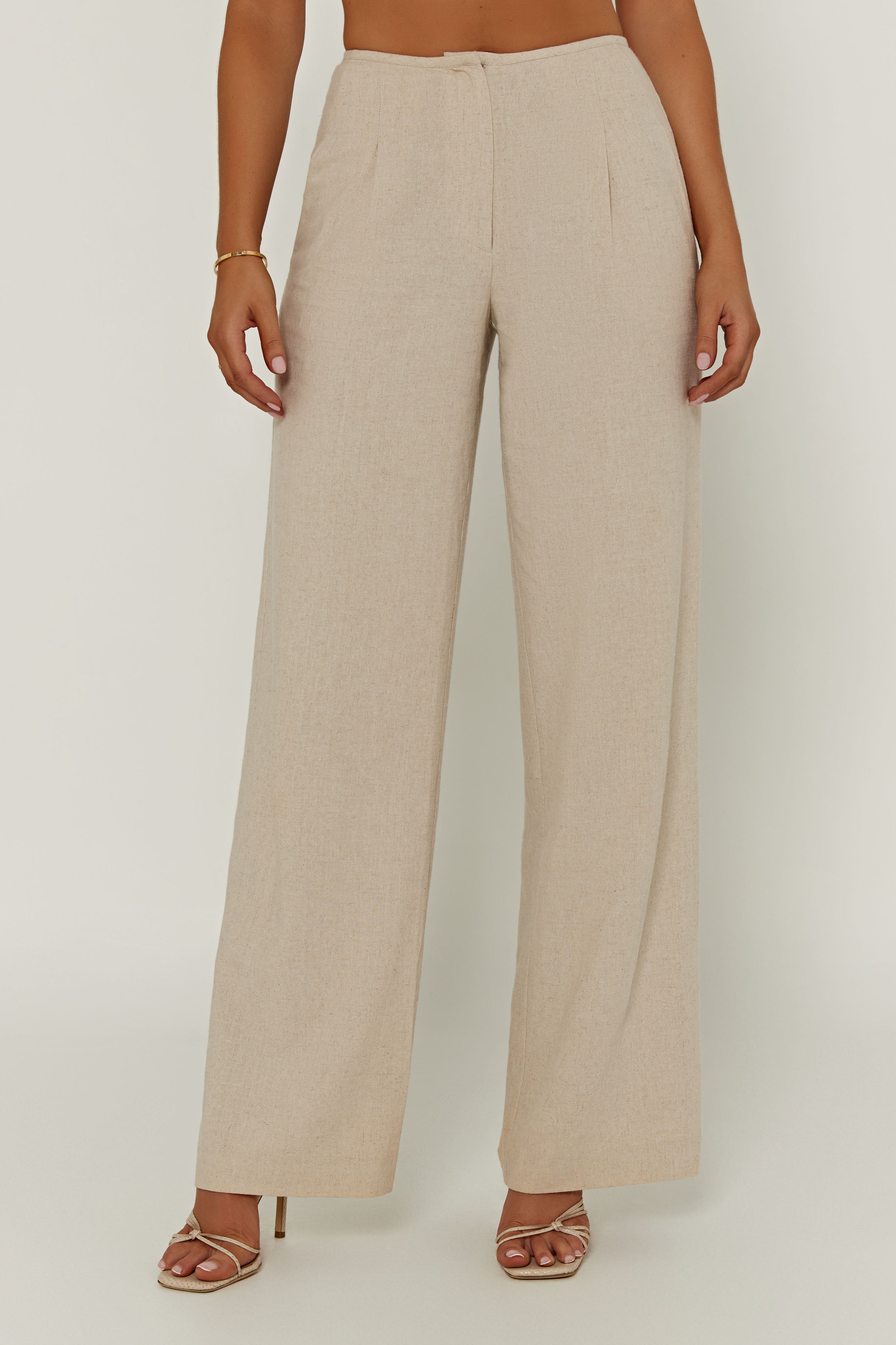 MESHKI Adina Linen Pant - Natural