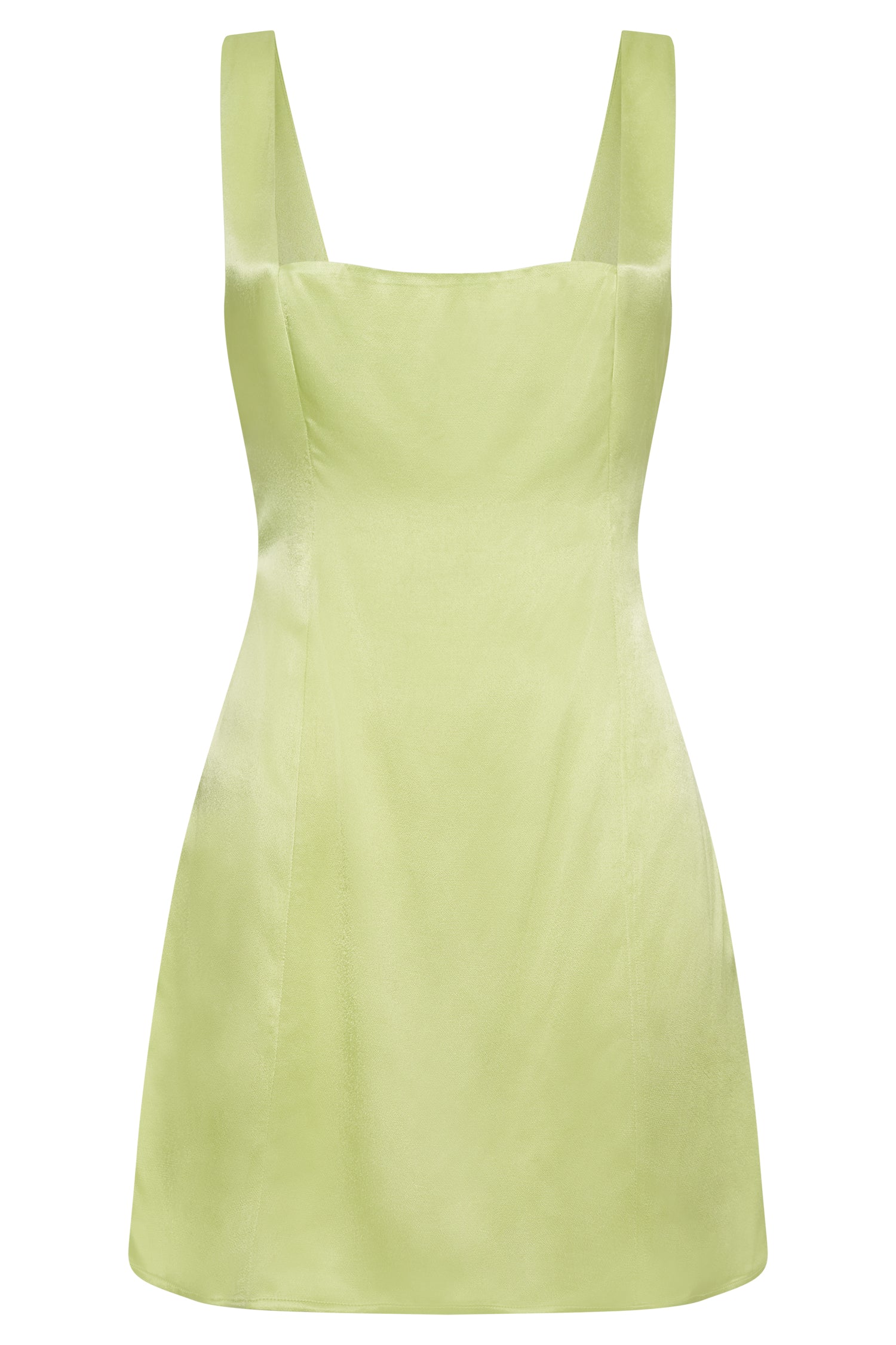 MESHKI Carina Tie Back Mini Slip Dress - Pistachio Green