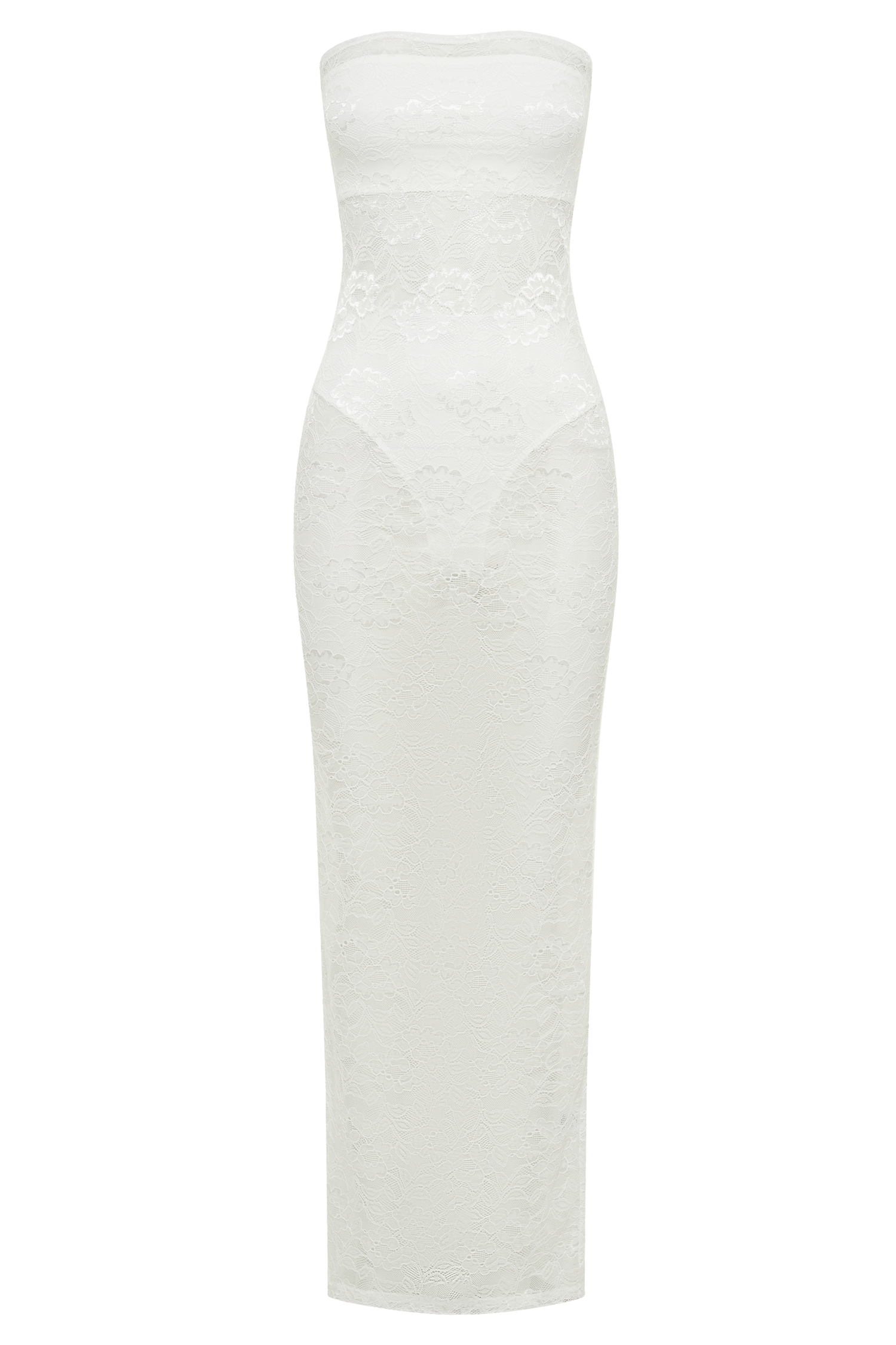MESHKI Sasha Strapless Maxi Dress - White
