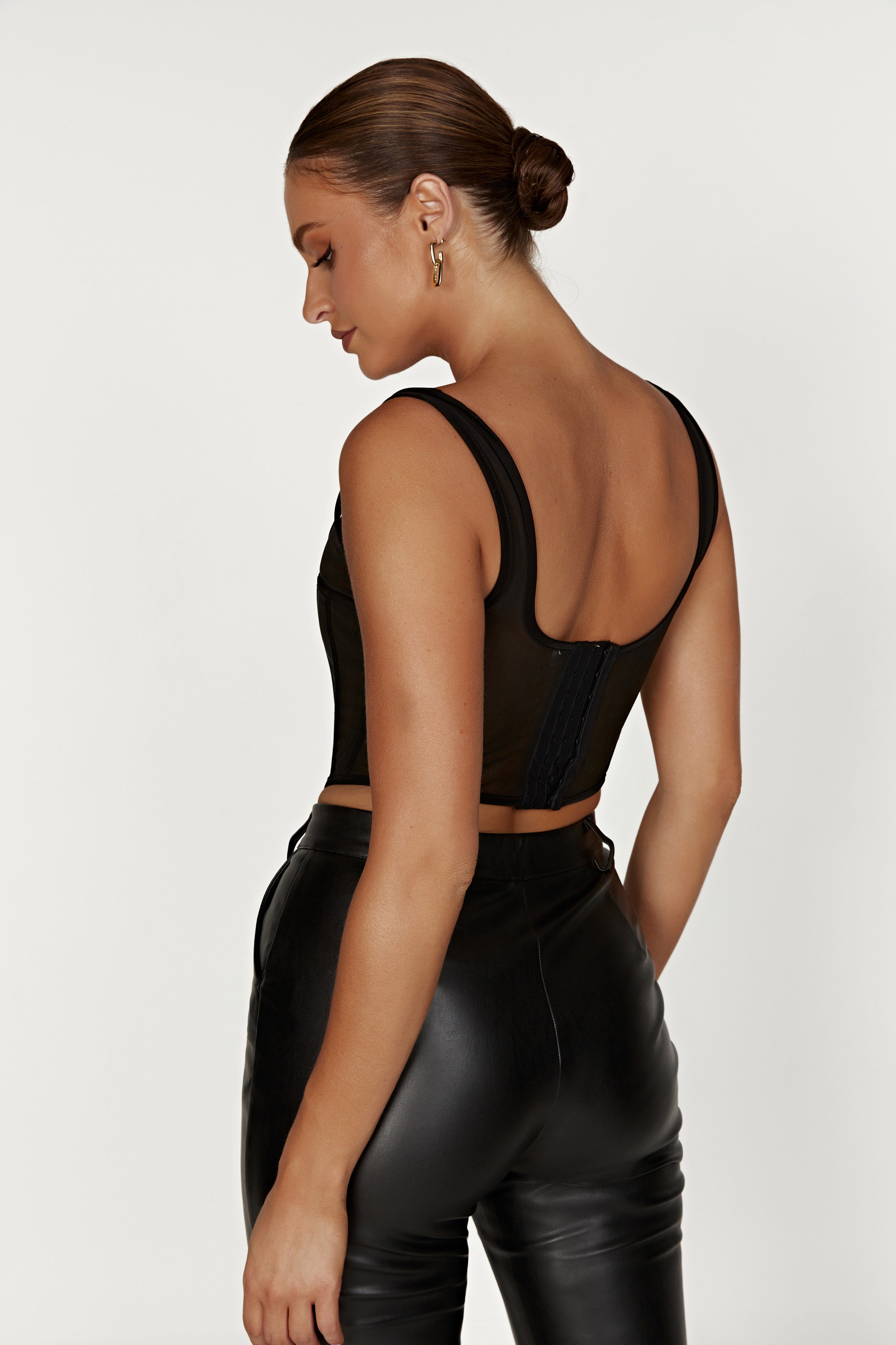 MESHKI Delaney Corset Bustier - Black