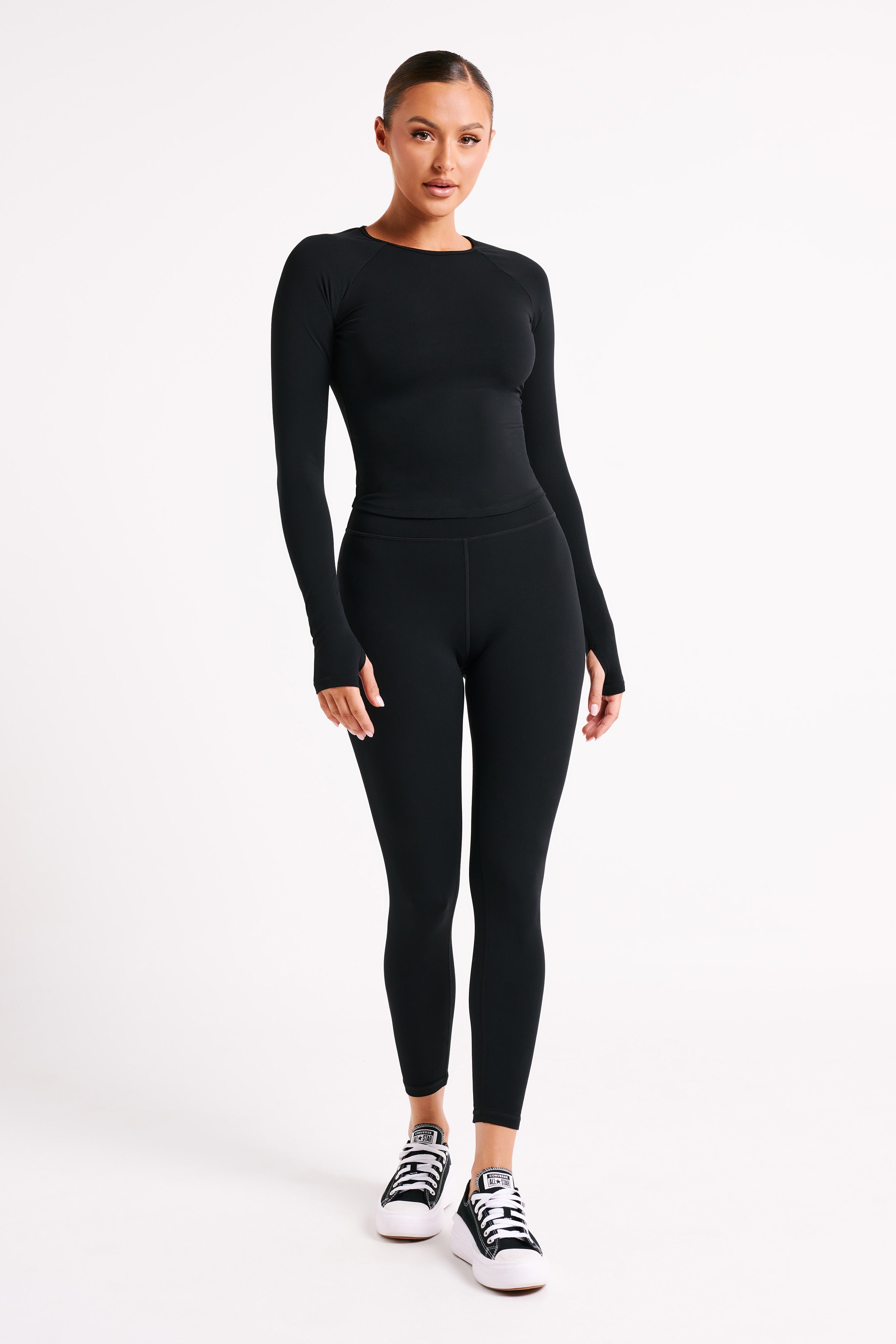 MESHKI Venus Long Sleeve Top - Black