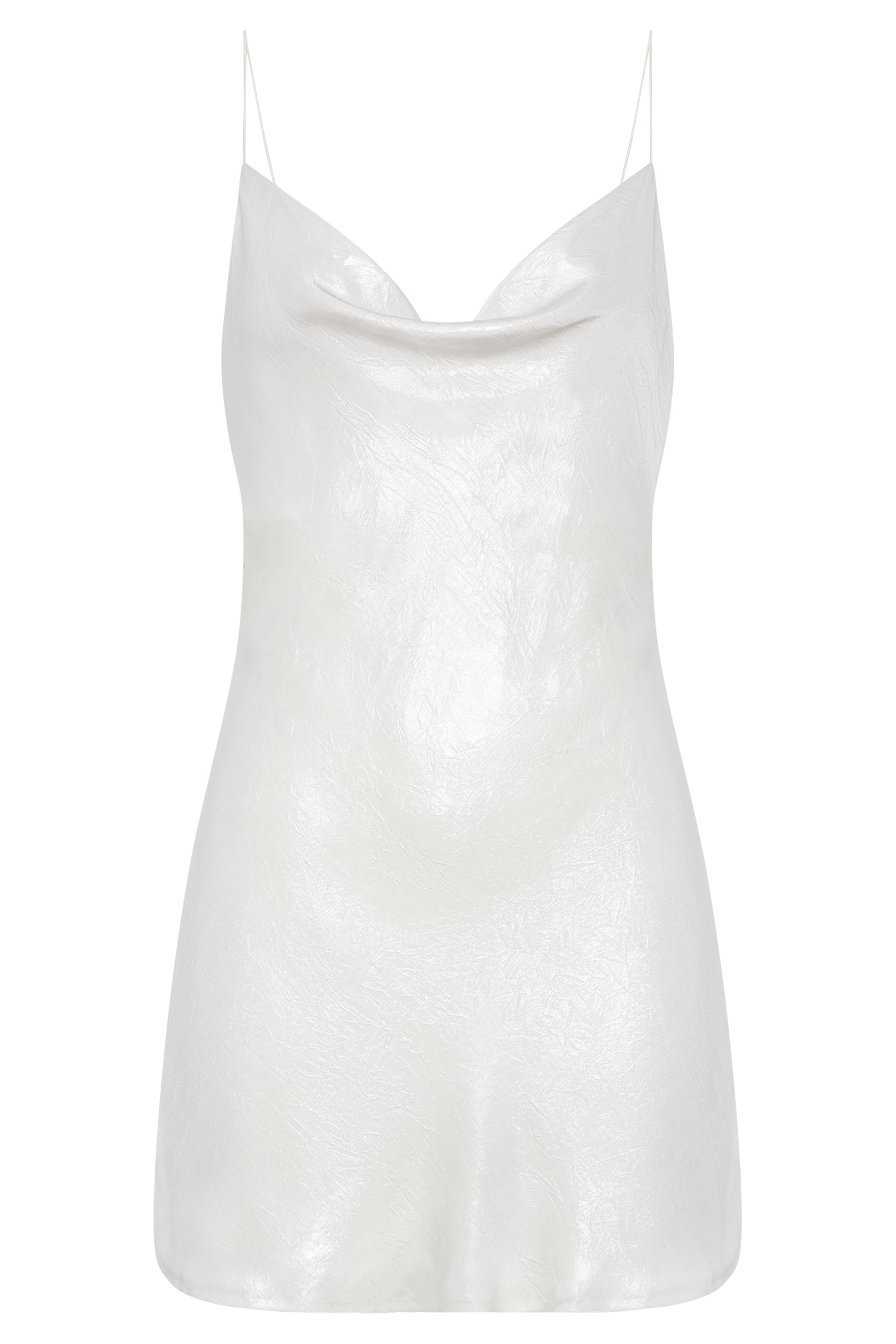 MESHKI Rhea Cowl Mini Dress - Pearl