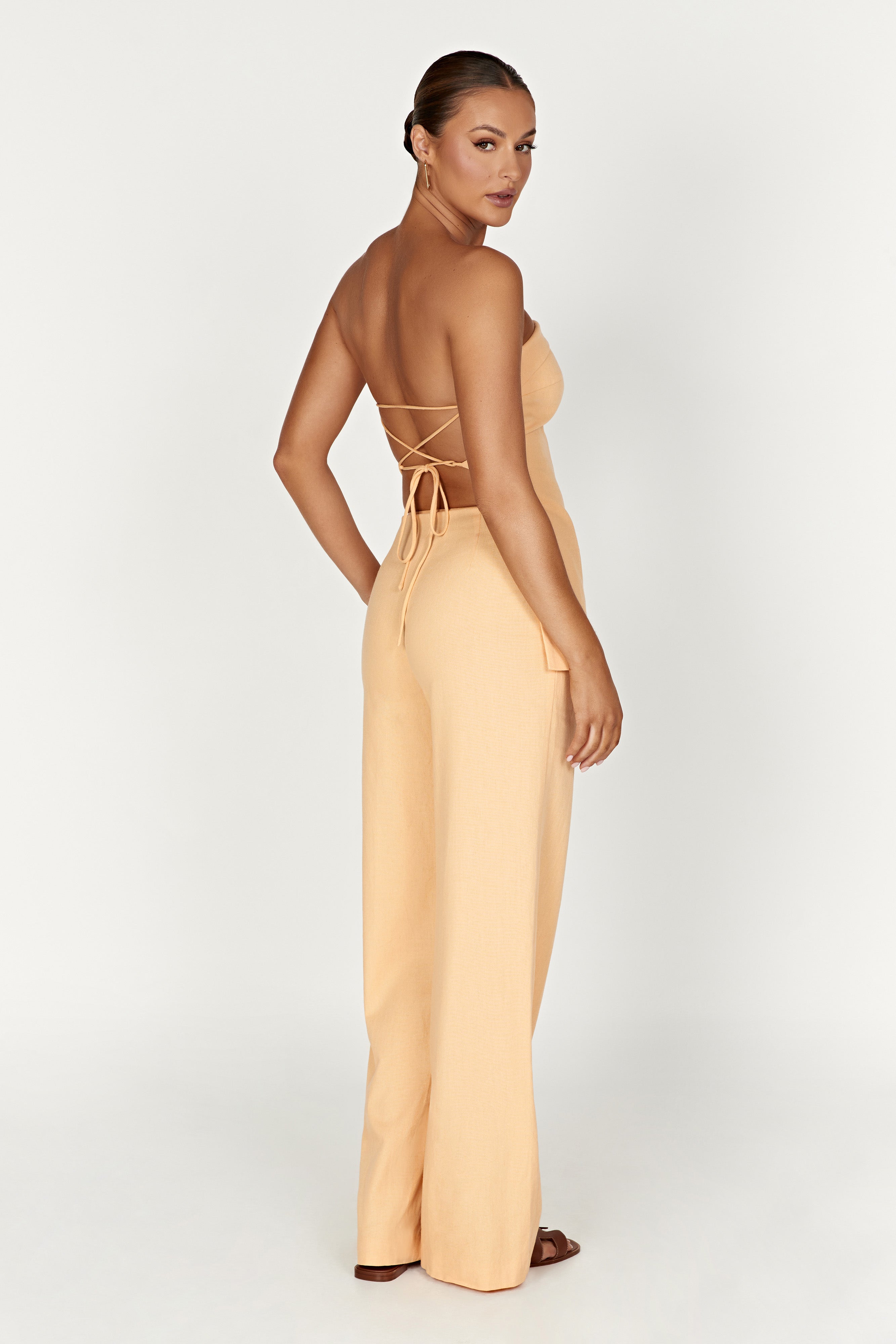 MESHKI Adina Linen Pant - Mango