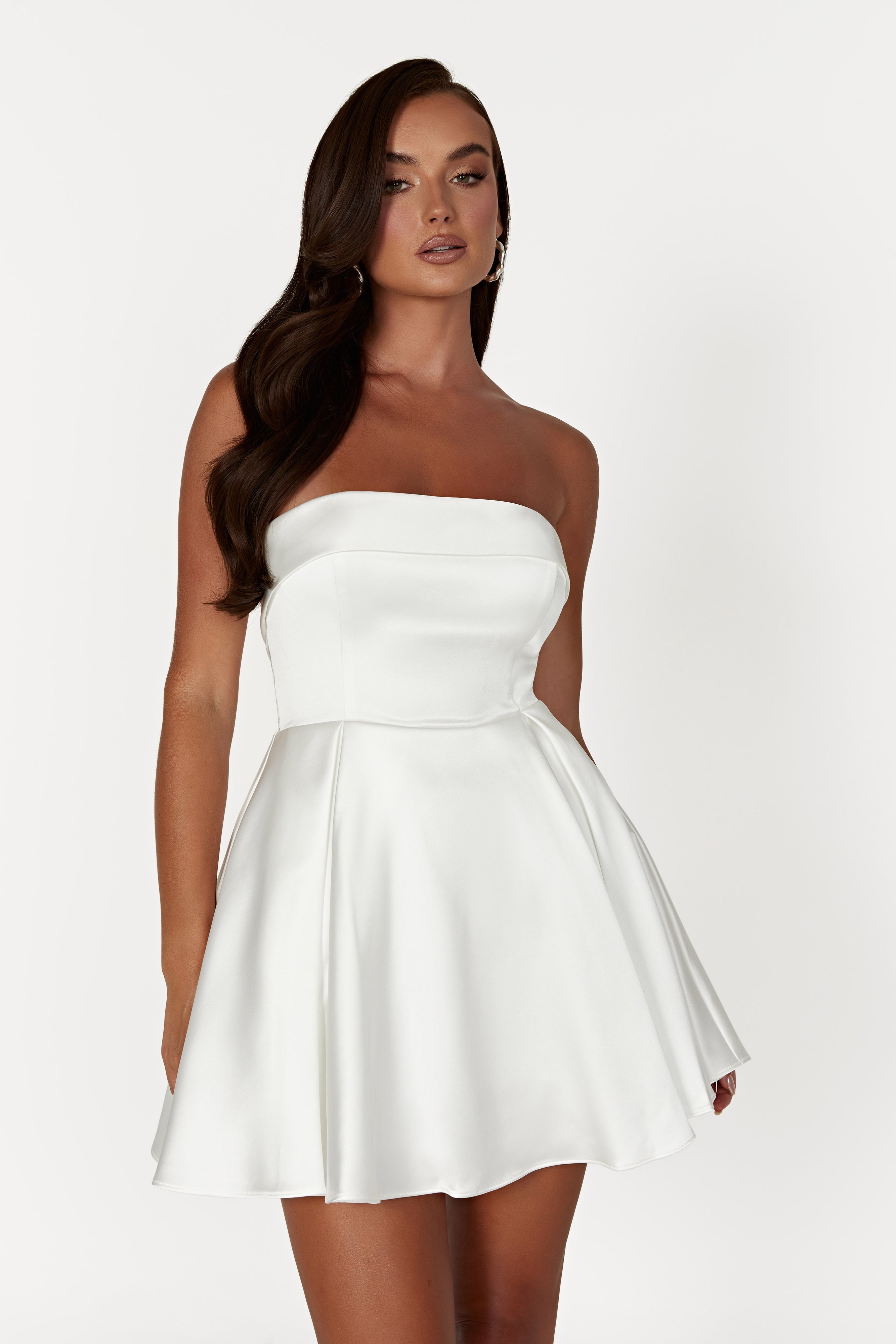 MESHKI Eileen Mini Dress - White