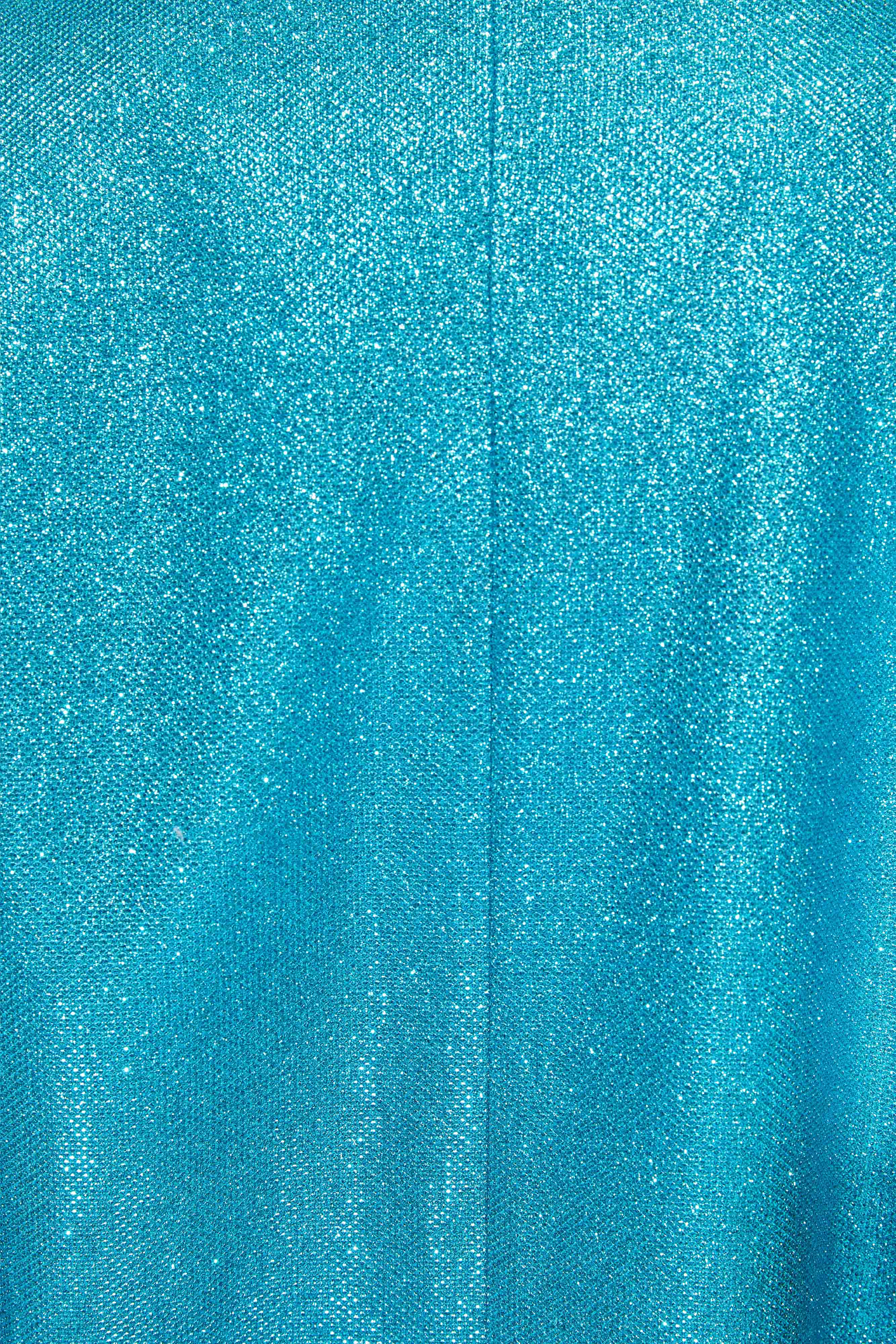 MESHKI Becky Shimmer Oversized Blazer Dress - Aquamarine