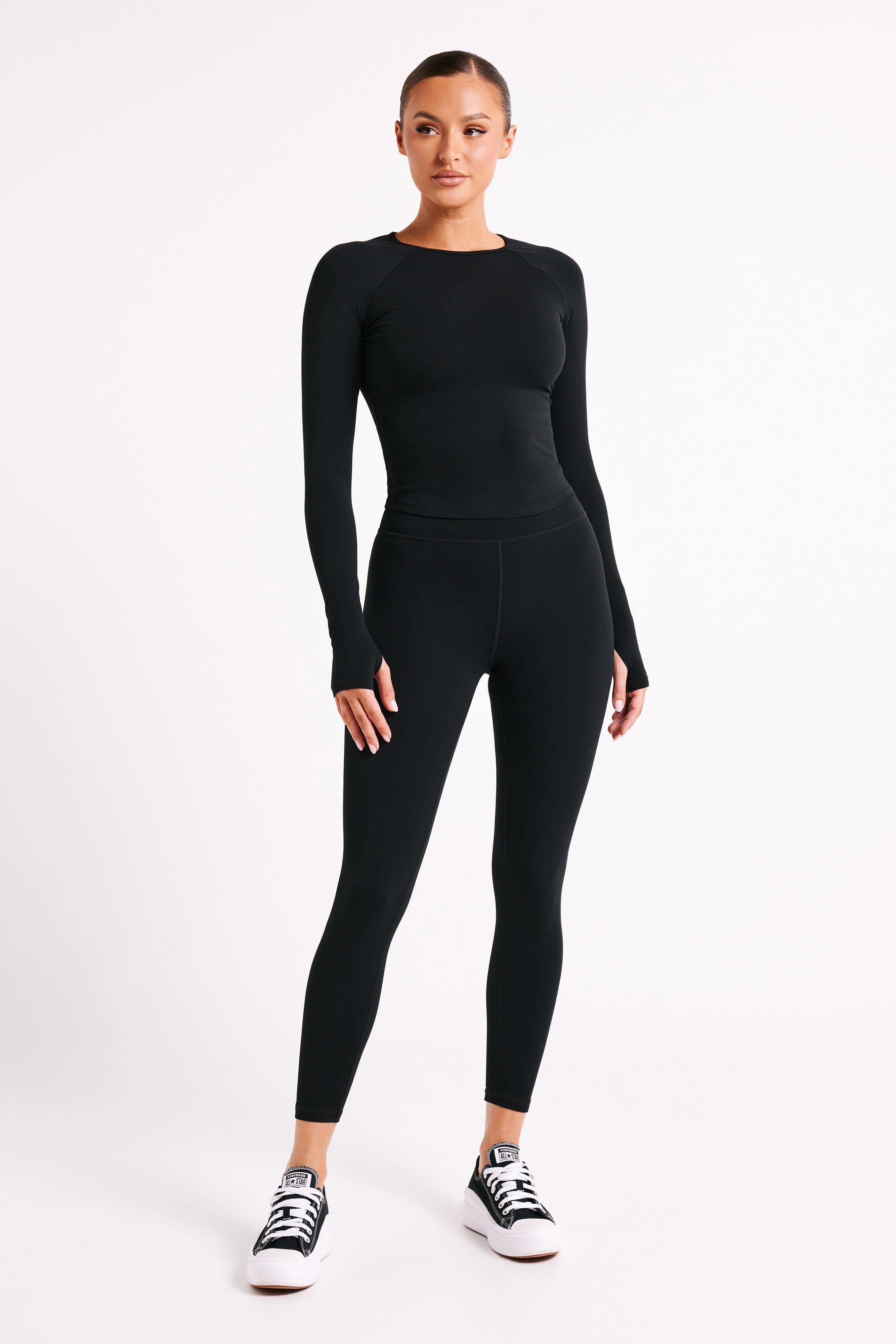 MESHKI Venus Long Sleeve Top - Black