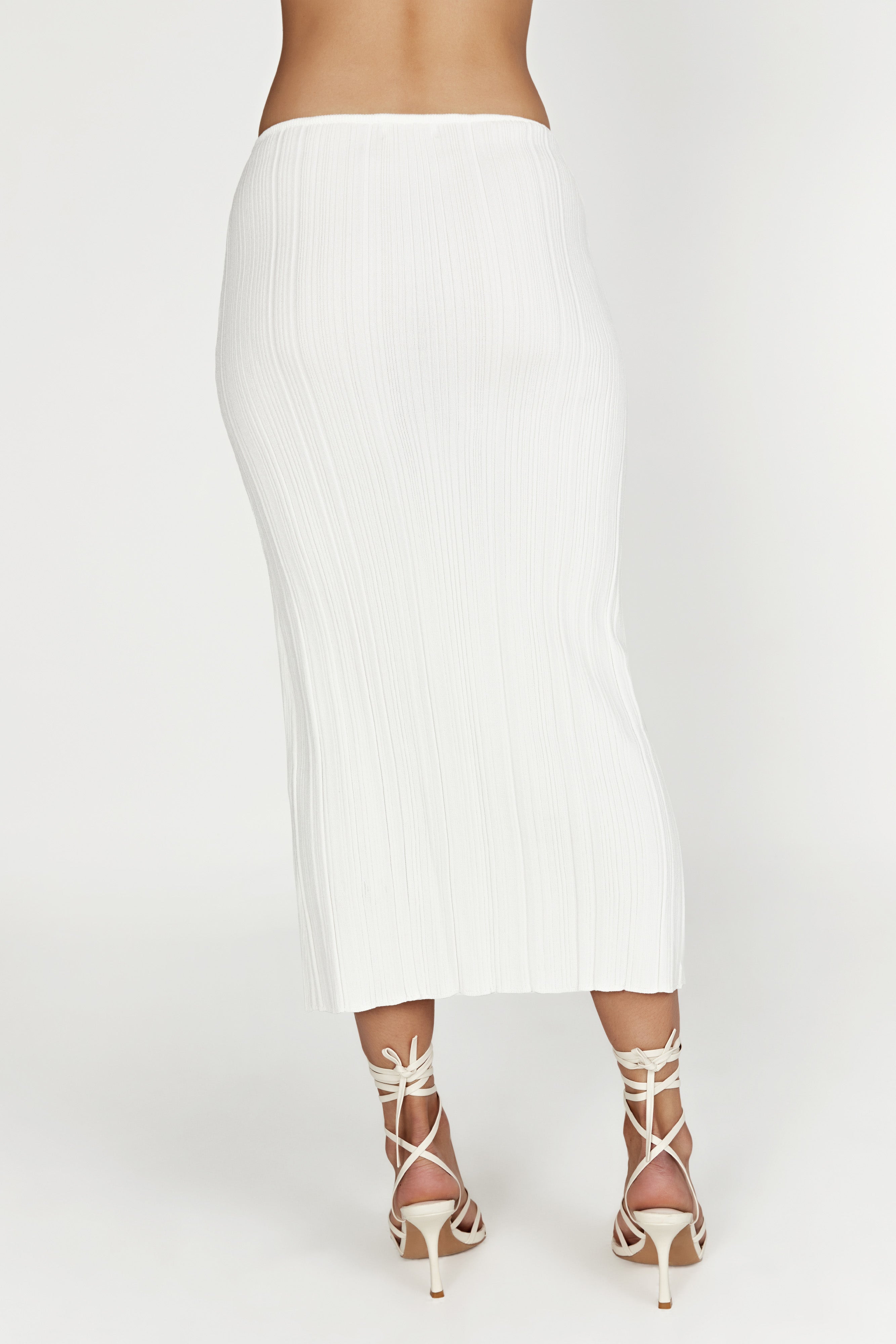 MESHKI Kennedy Low Rise Knit Skirt - Off White
