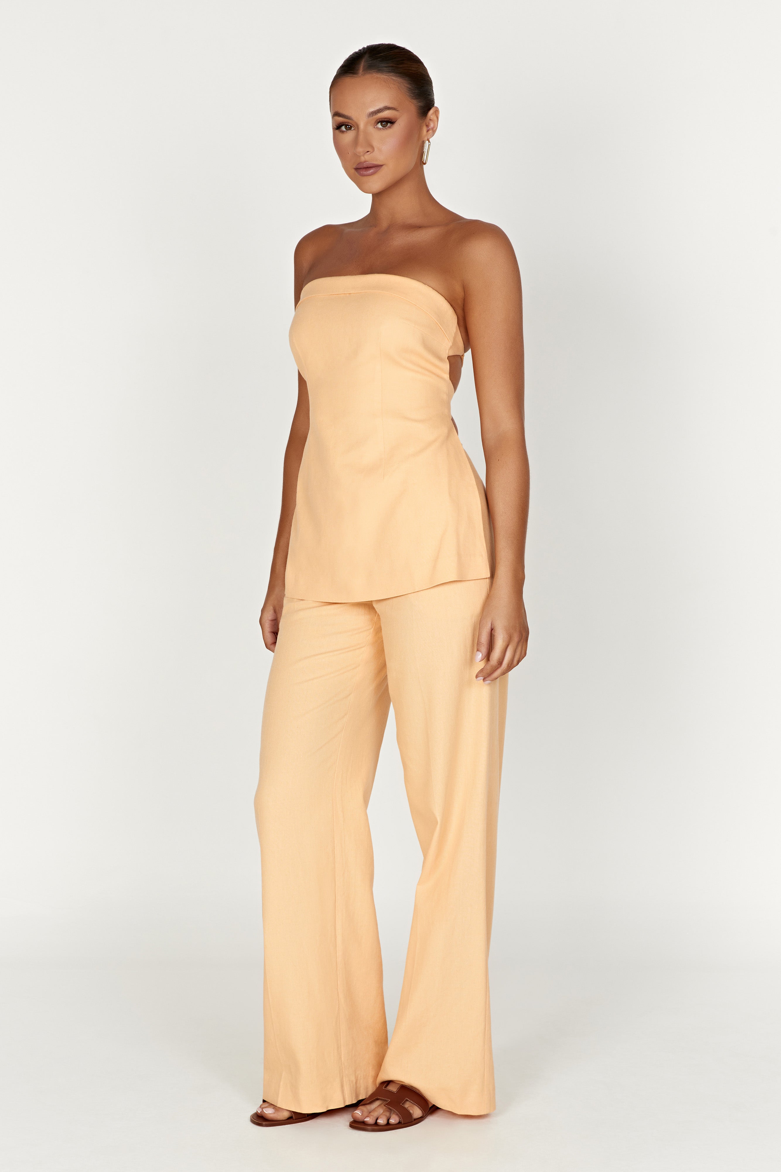 MESHKI Adina Linen Pant - Mango