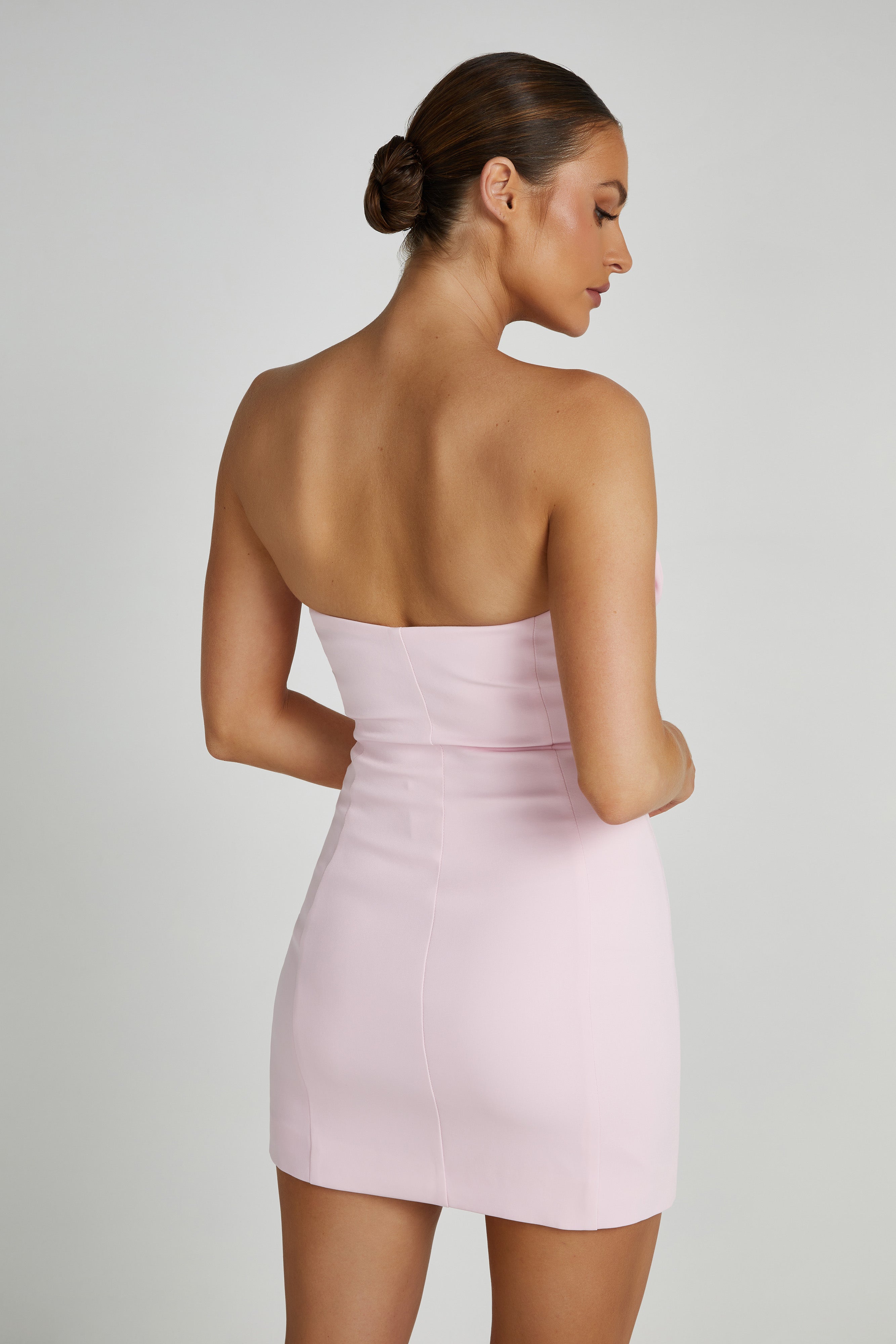 MESHKI Valentine's Day roses Mini Dress - Blush Pink