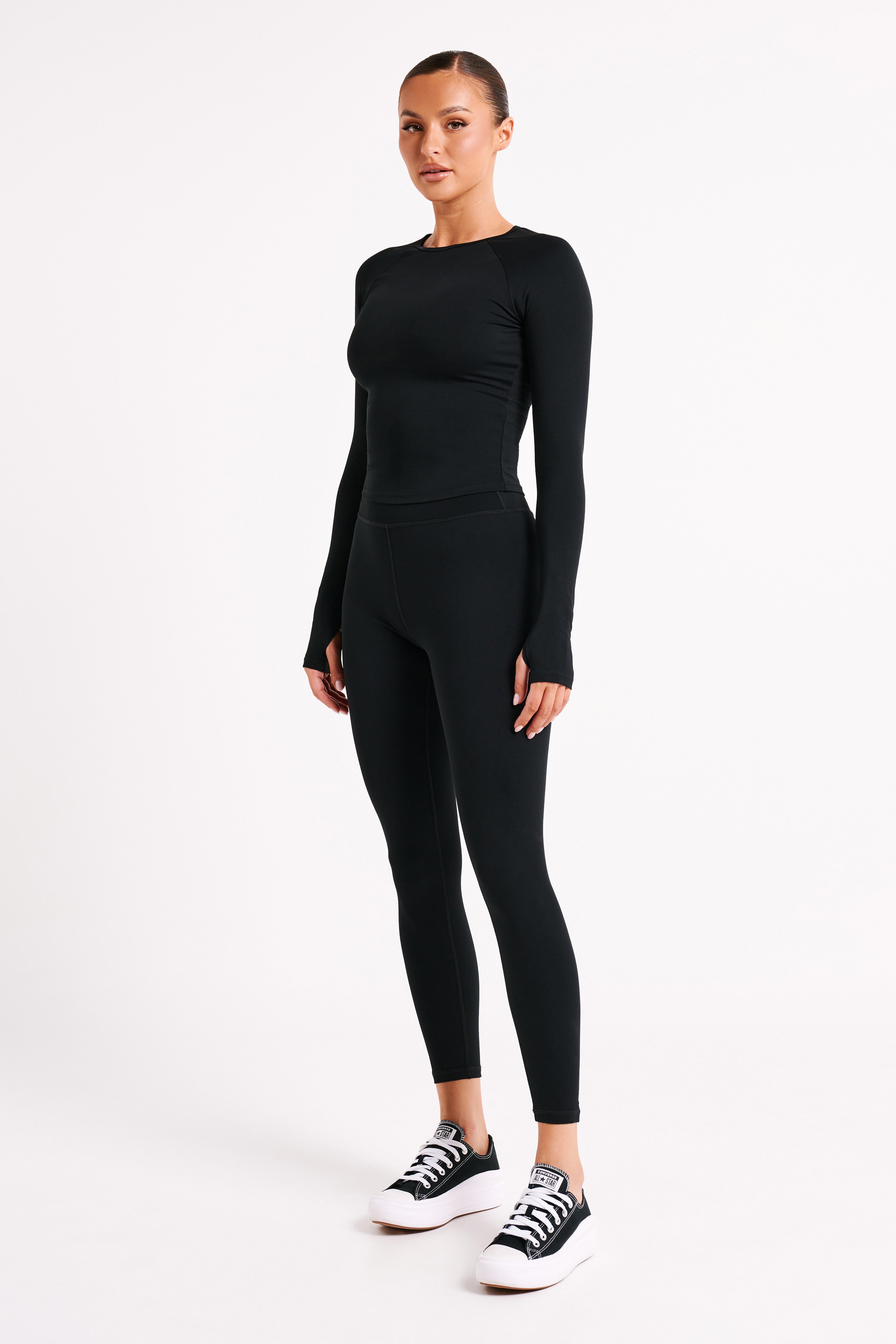 MESHKI Venus Long Sleeve Top - Black