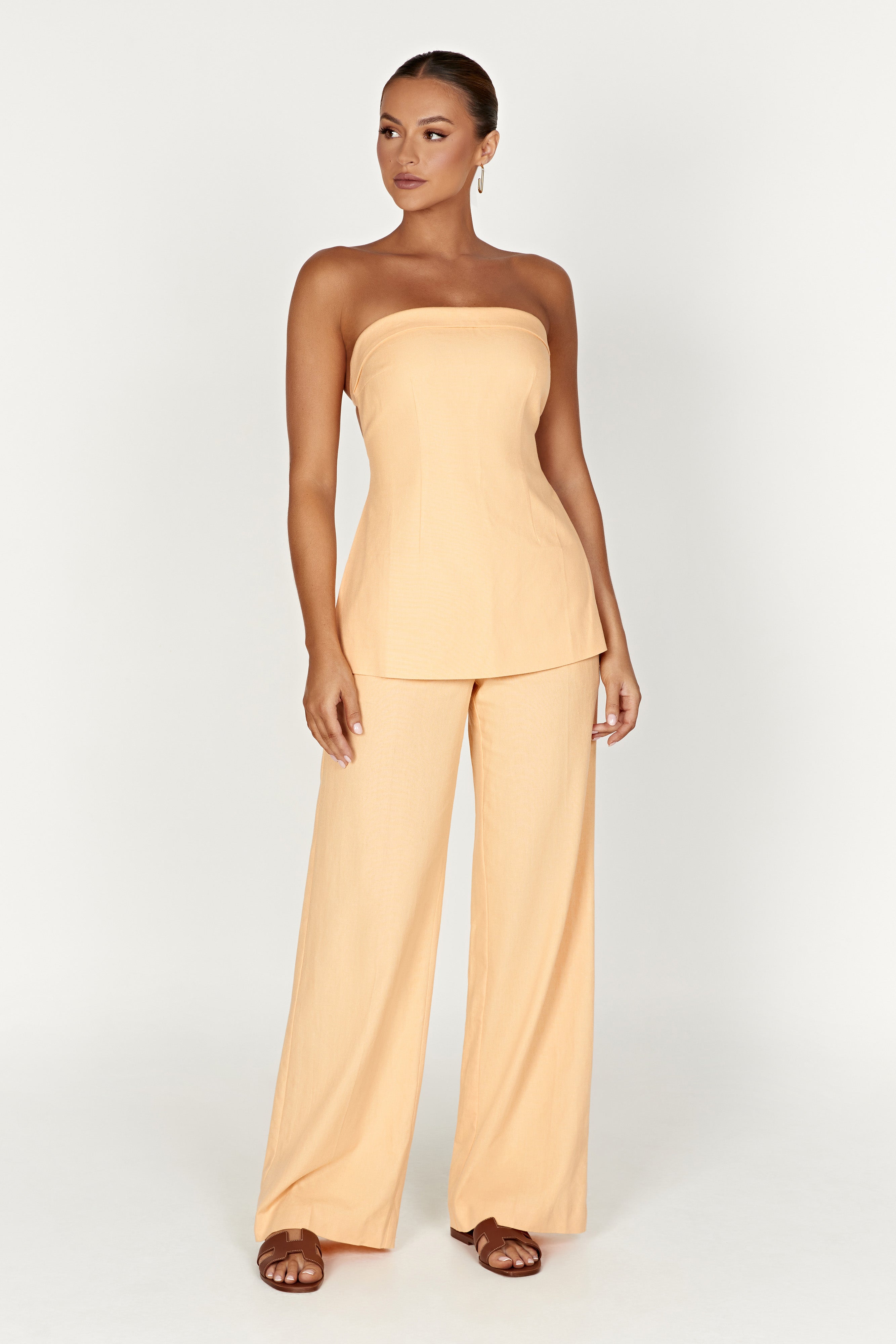 MESHKI Adina Linen Pant - Mango