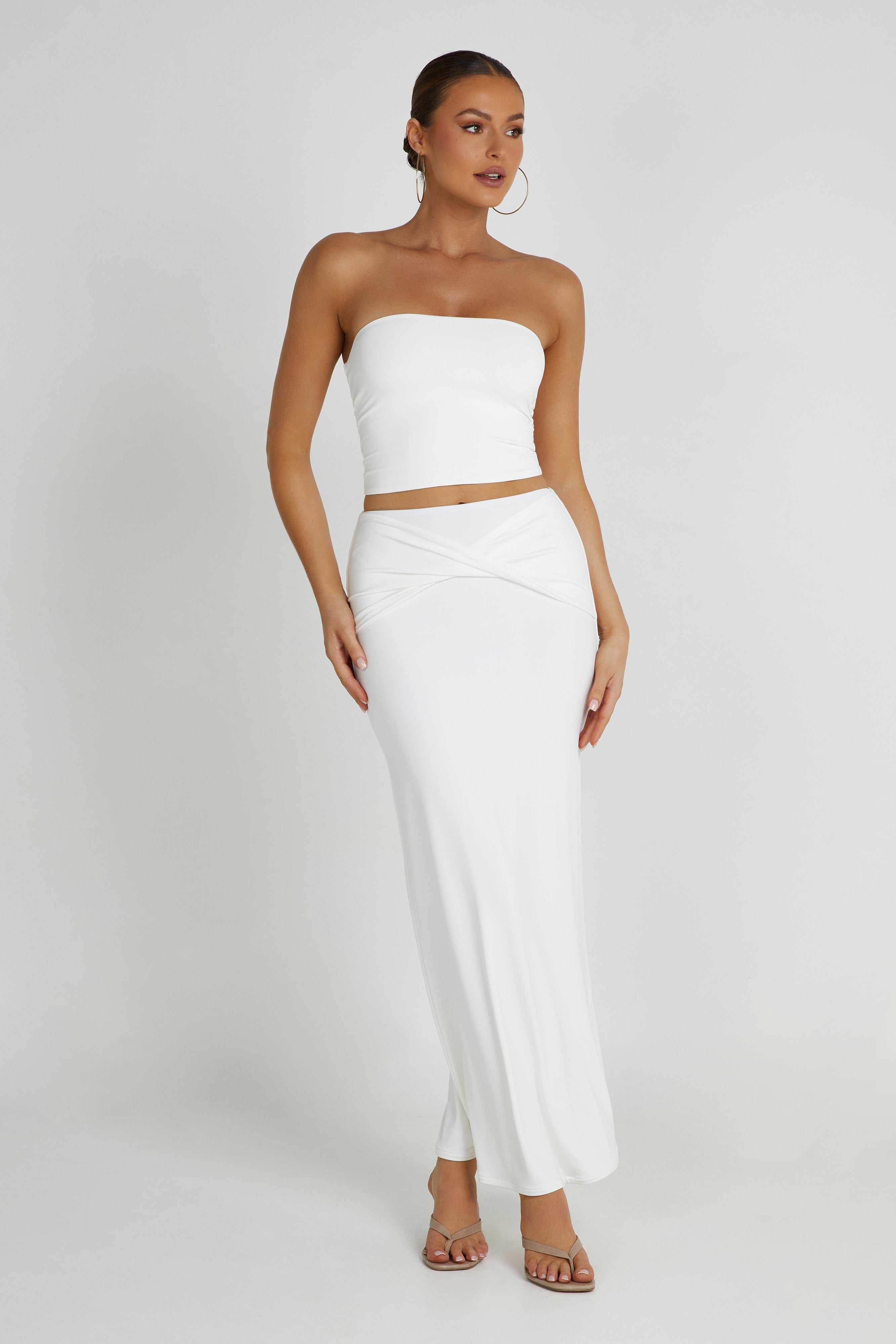 MESHKI Dakota Tube Top - White