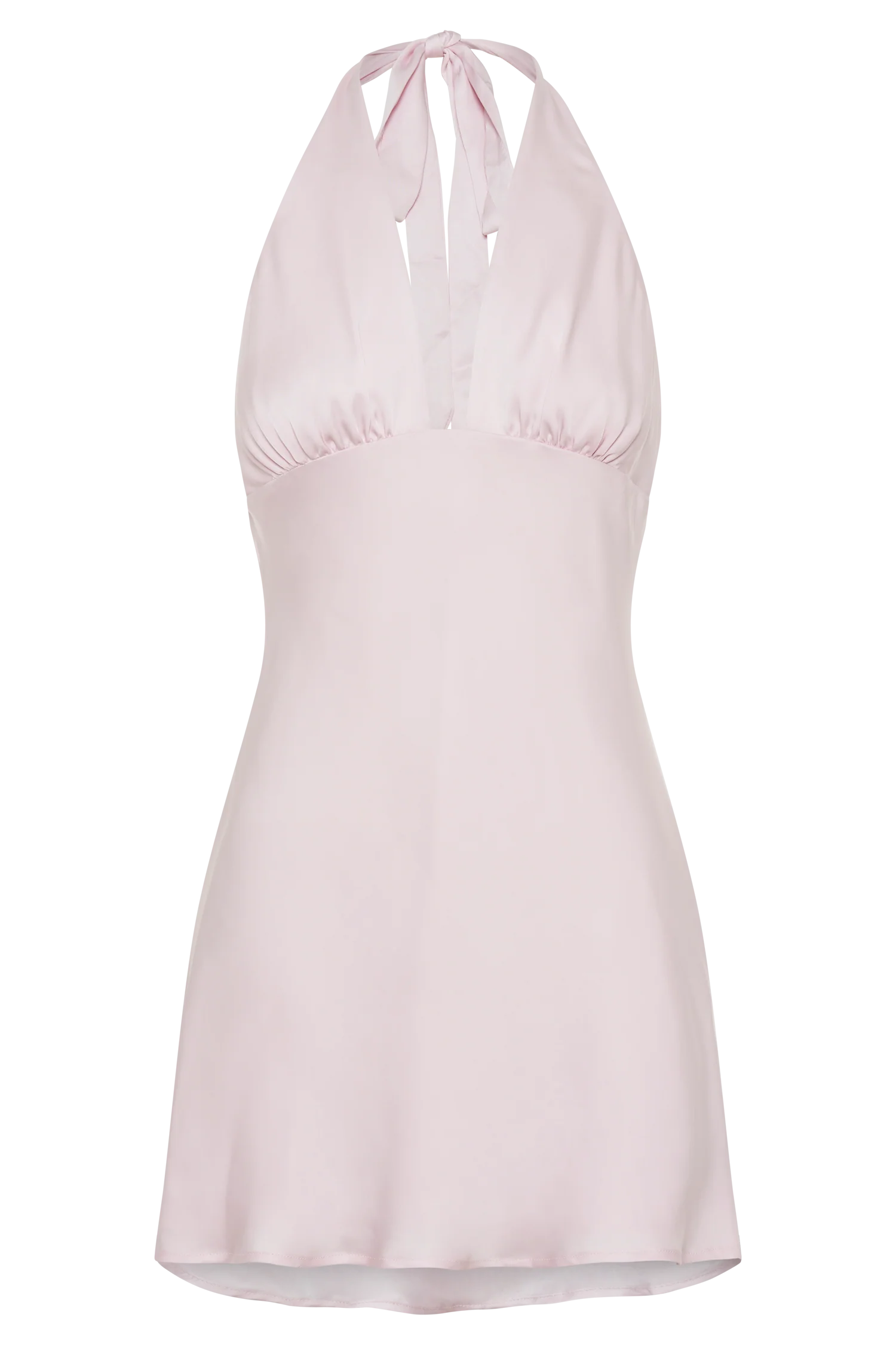 MESHKI Aimee Halter Mini Dress - Fairy Floss Pink