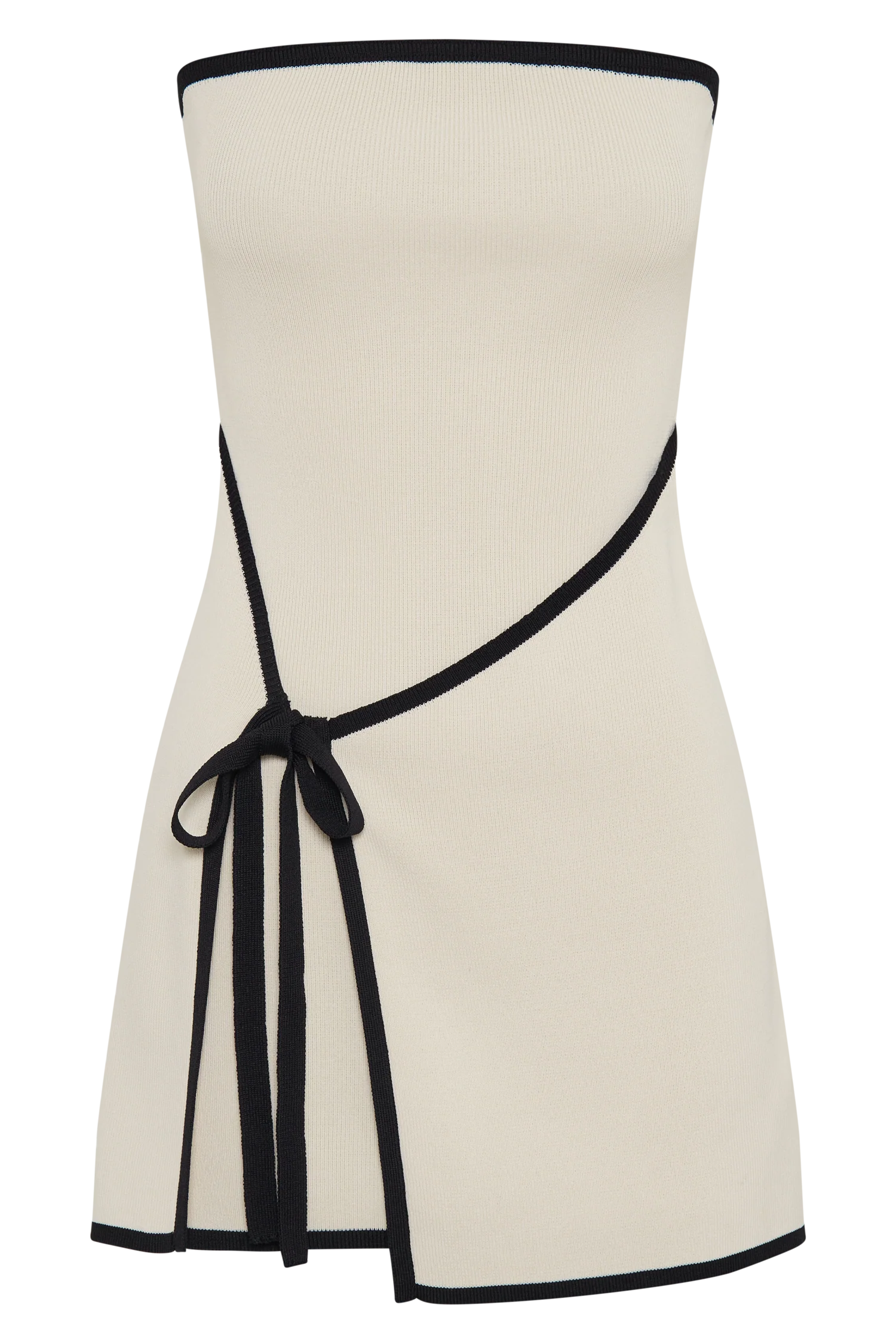 MESHKI Rian Strapless Knit Mini Dress - Cream