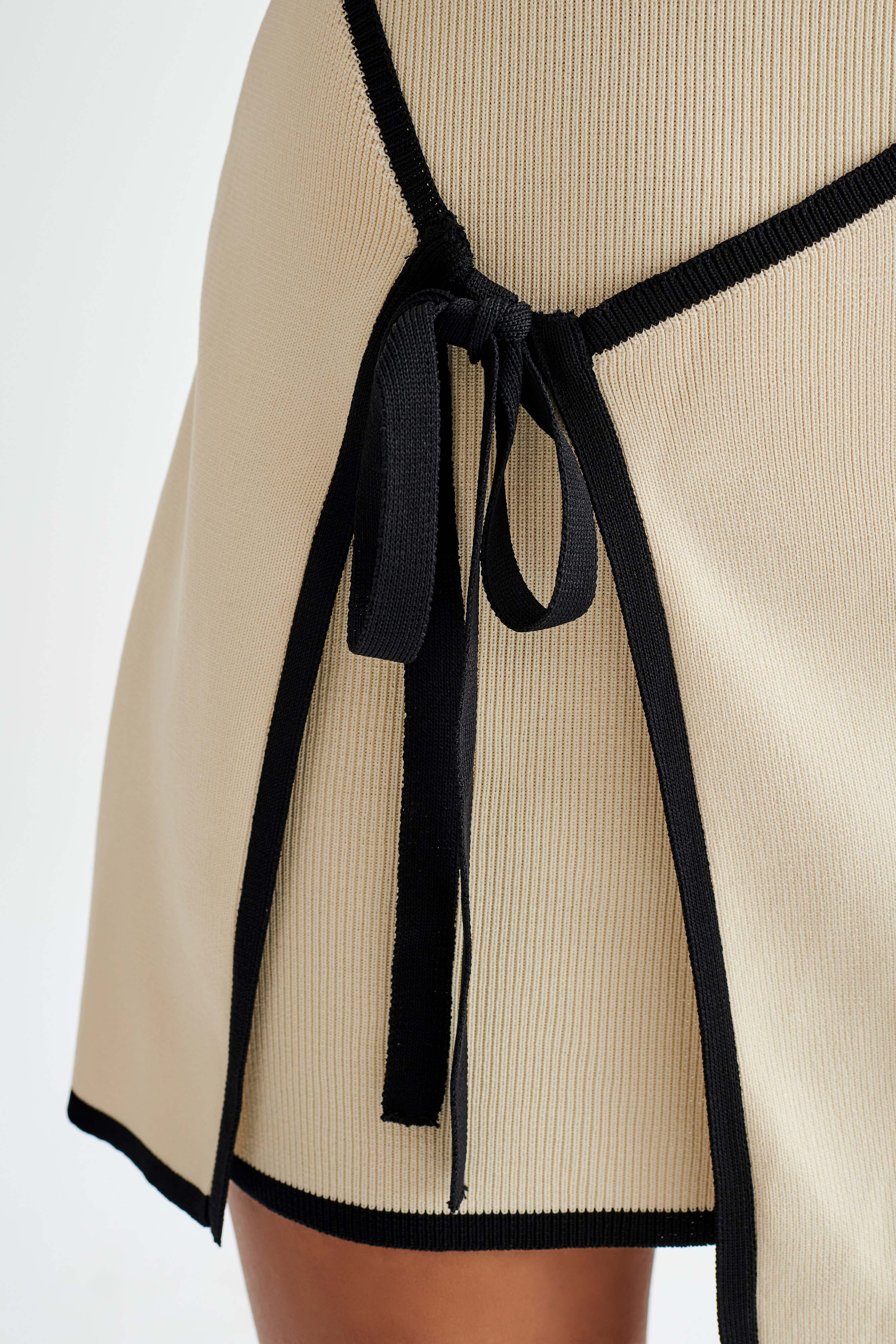 MESHKI Rian Strapless Knit Mini Dress - Cream