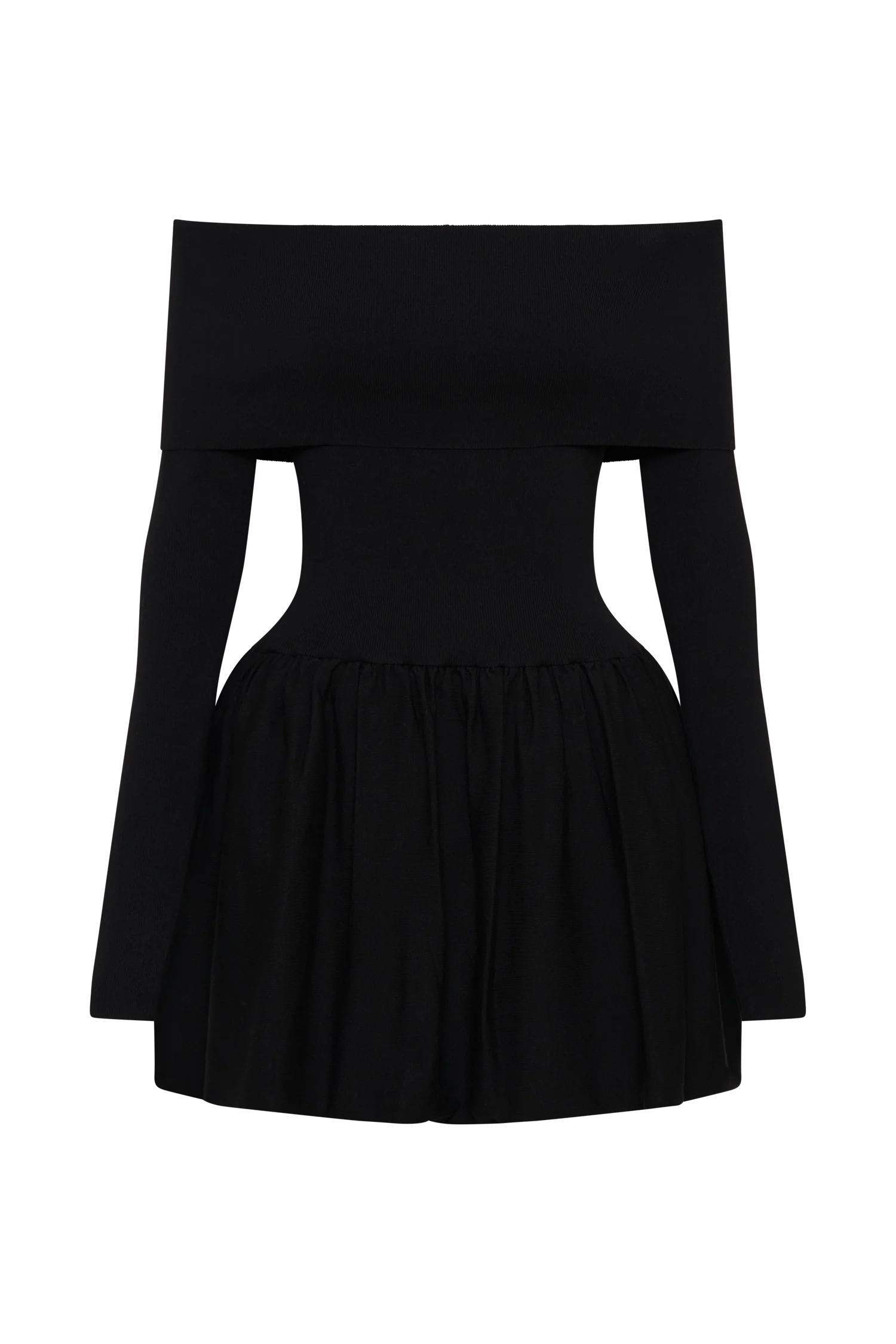 Atlanta Long Sleeve Mini Dress - Black
