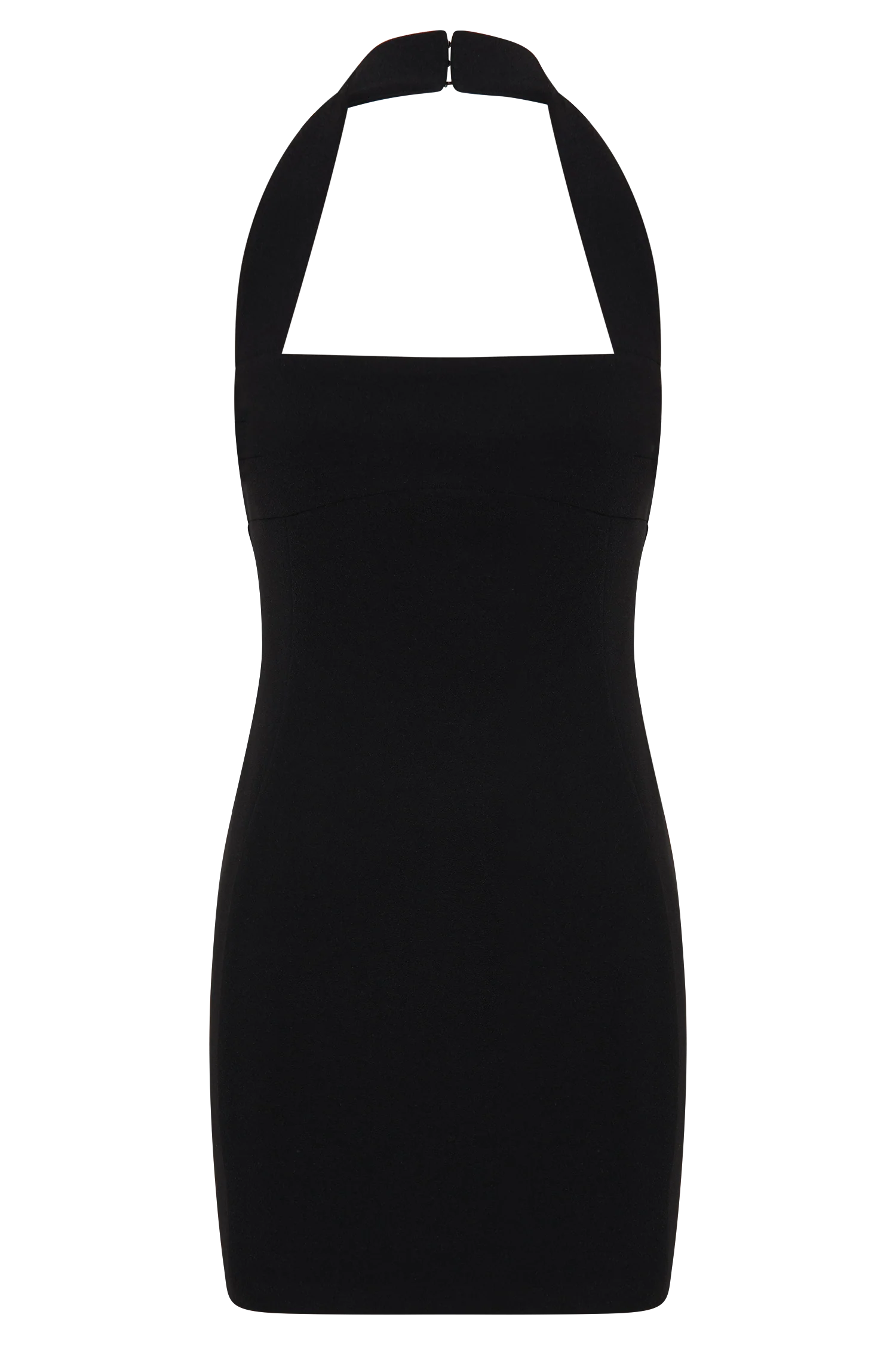 Amelita Suiting Halter Mini Dress - Black