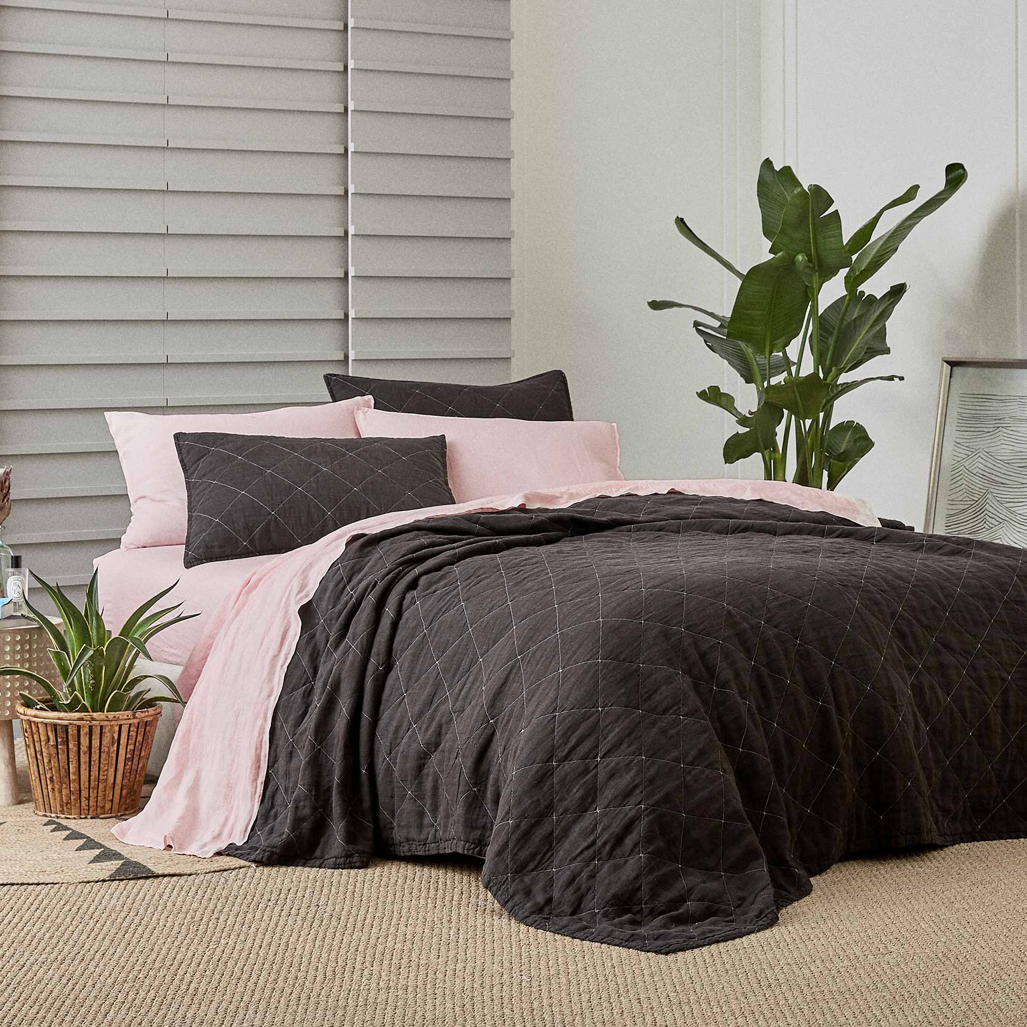 Linen Quilted Shams - Last Call