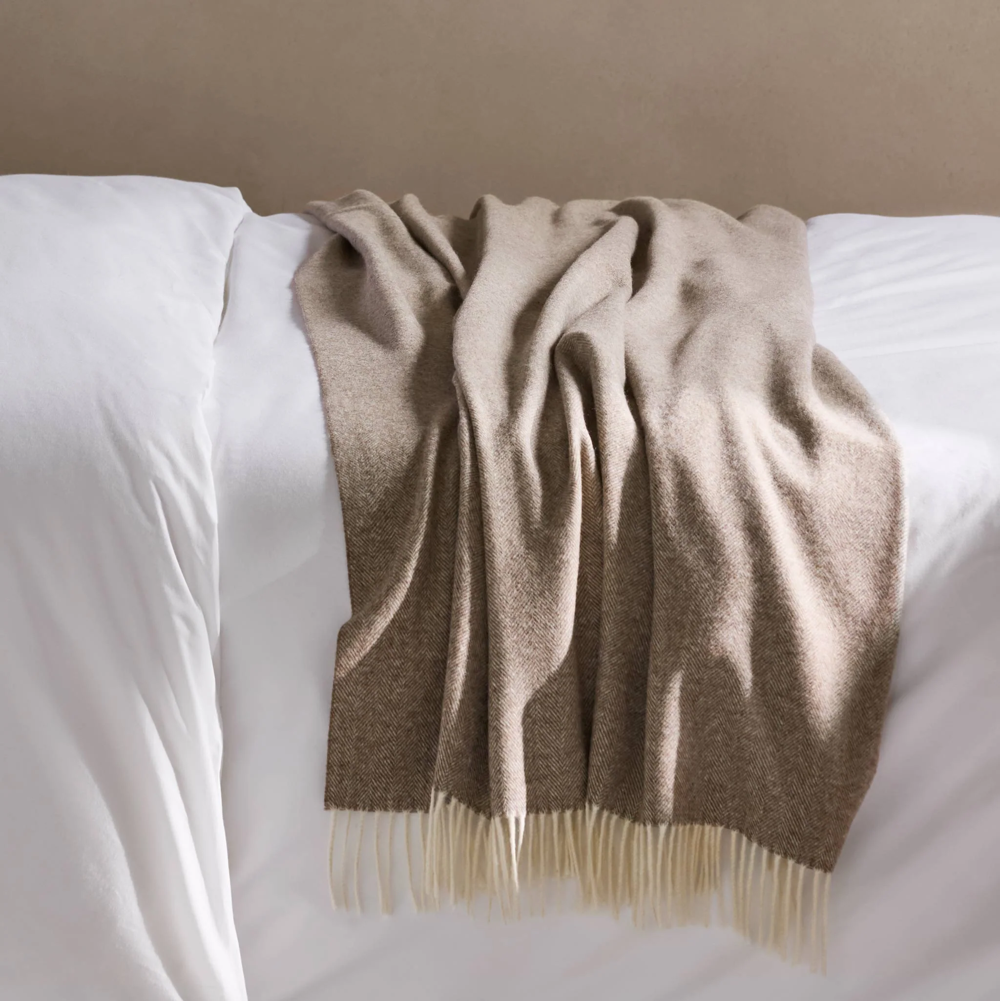 Herringbone Wool Throw Blanket - Last Call