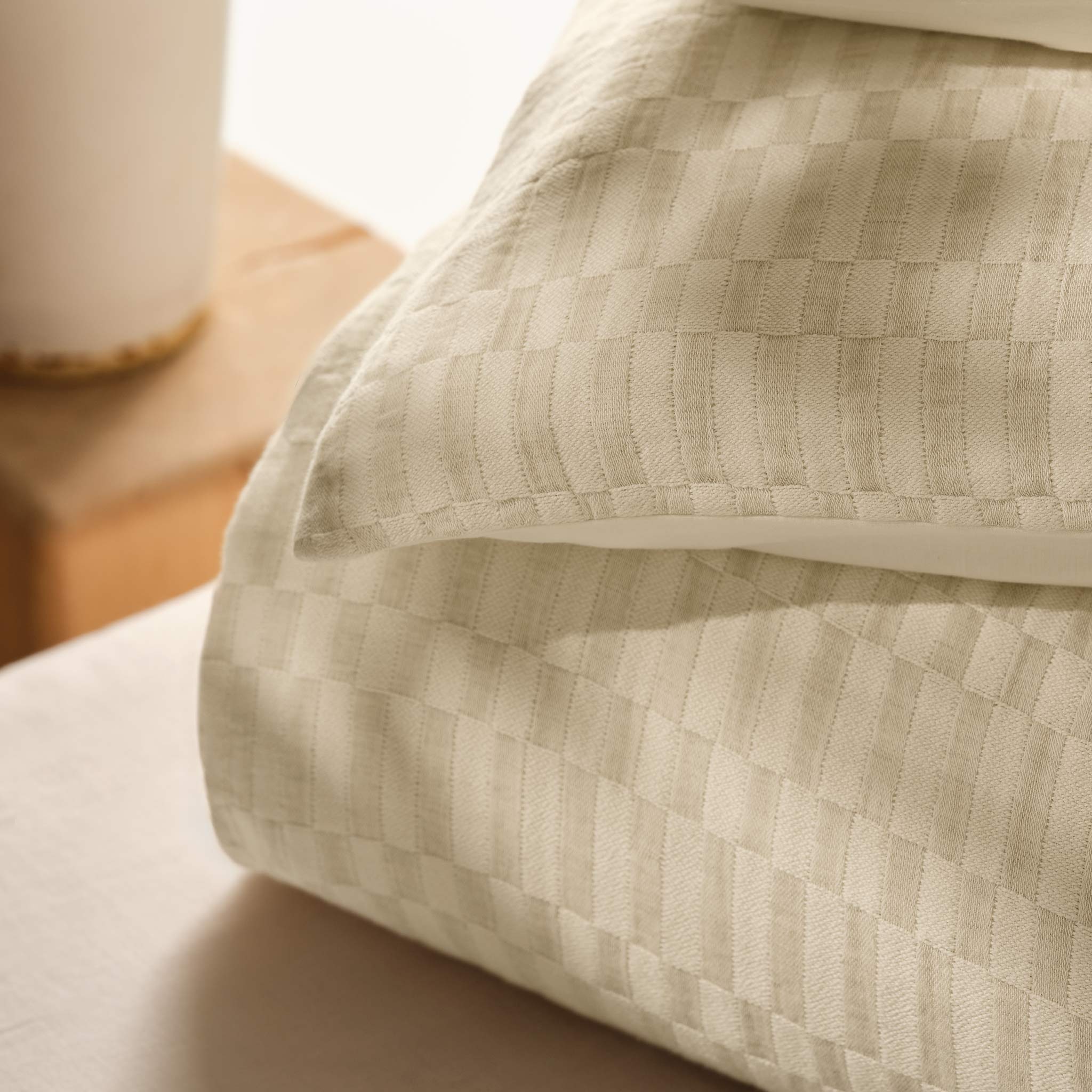 Woven Checkerboard Duvet Cover