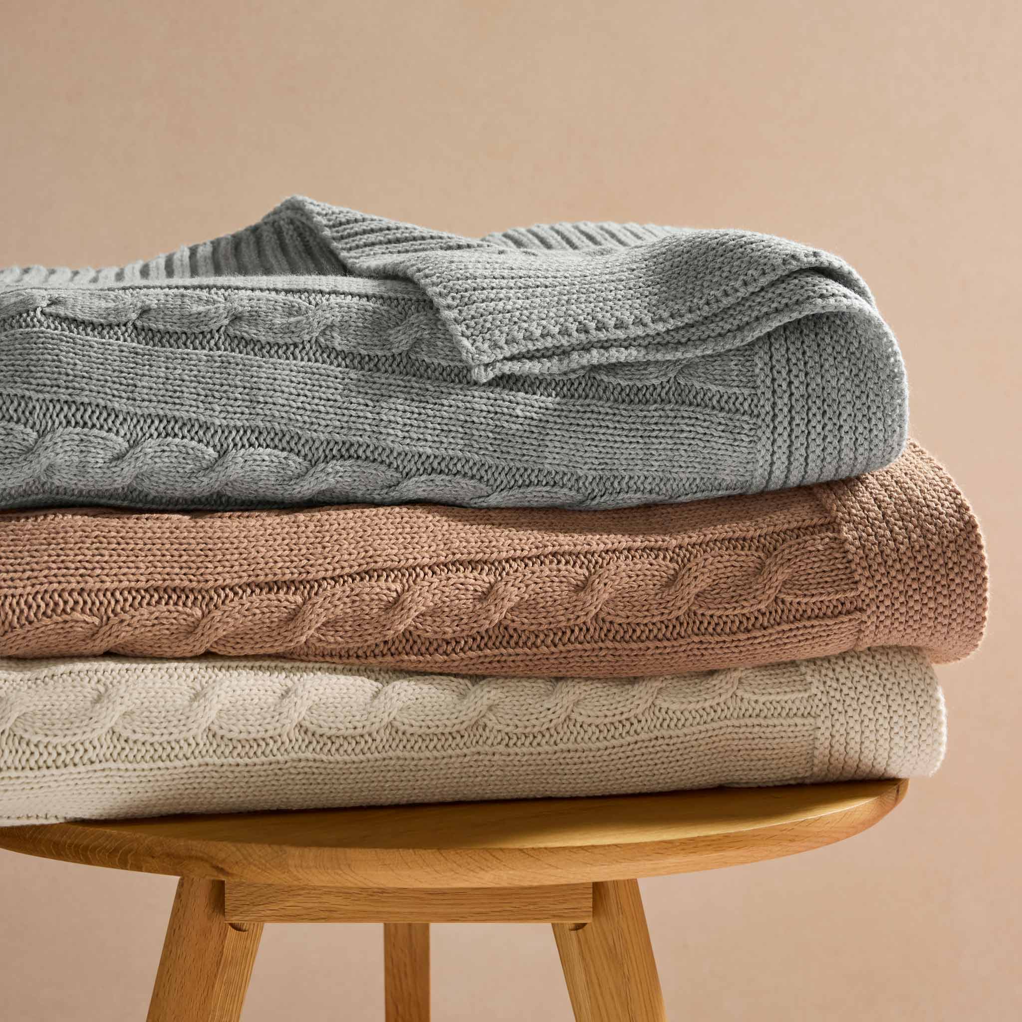 Cable Knit Throw Blanket - Last Call