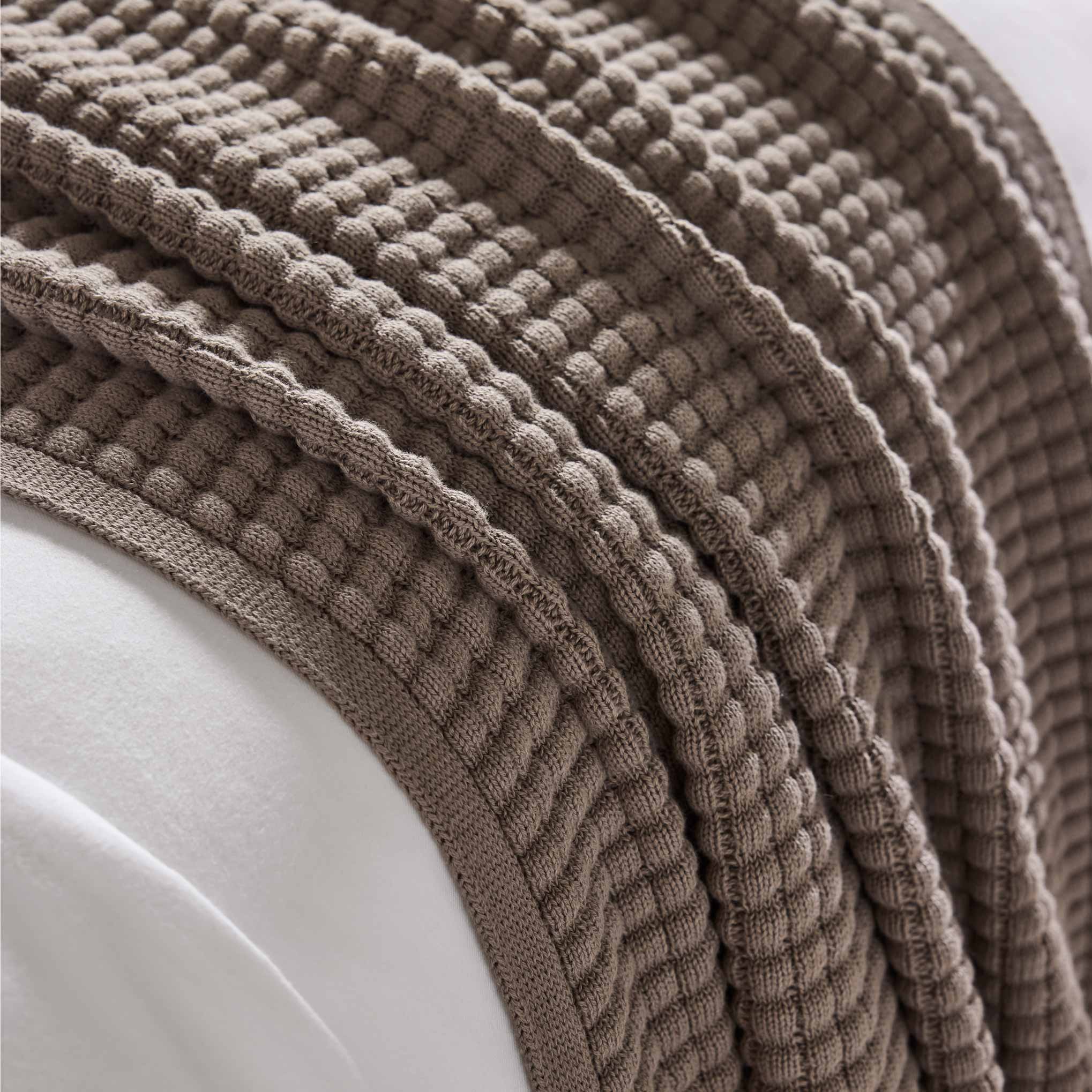 Grid Knit Cotton Throw Blanket - Last Call