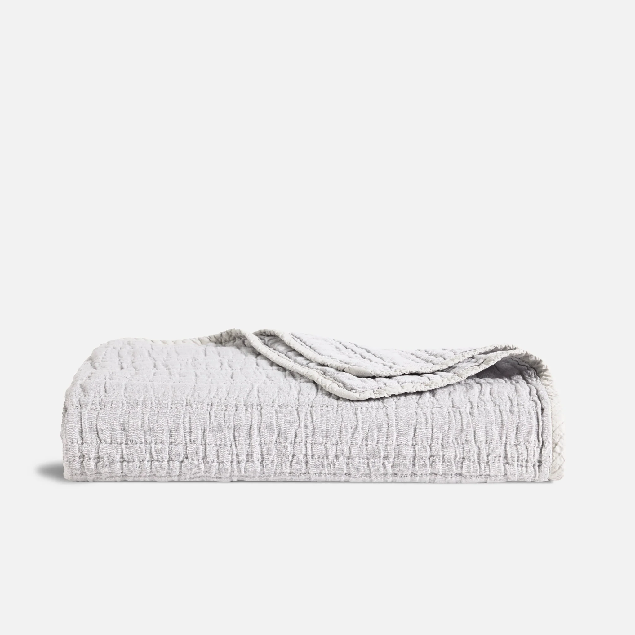 Textured Cotton-Linen Throw Blanket