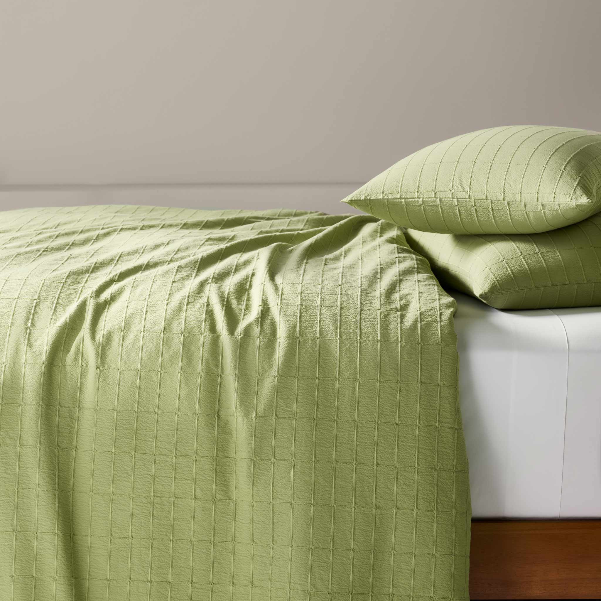 Textured Windowpane Duvet Set