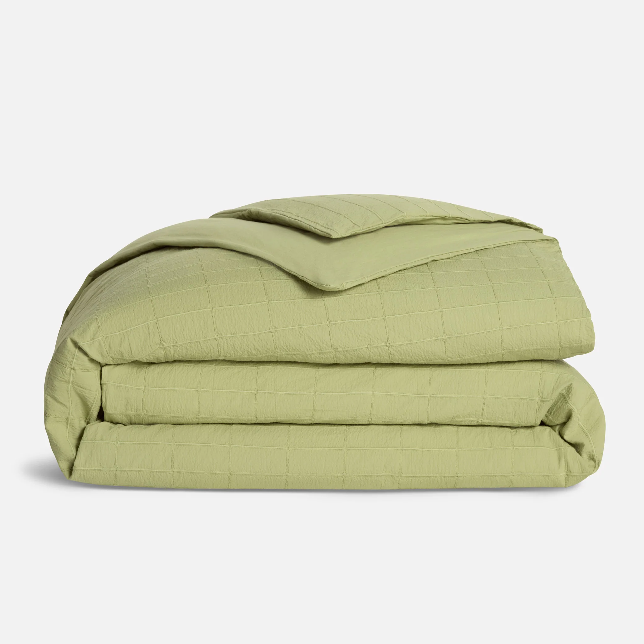 Textured Windowpane Duvet Cover