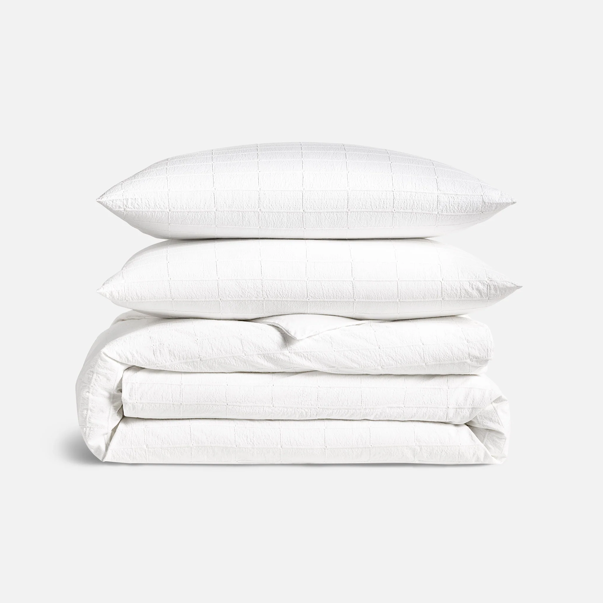 Textured Windowpane Duvet Set