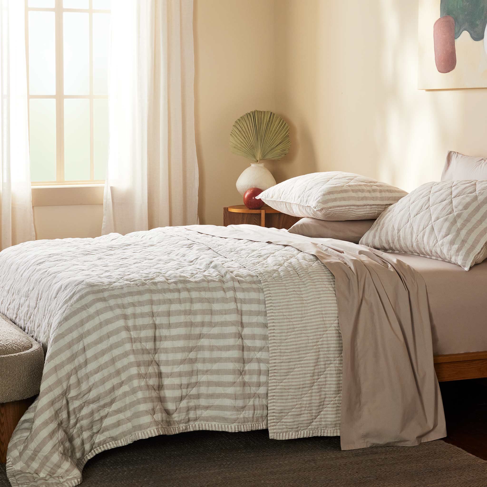 Linen Quilted Shams - Last Call