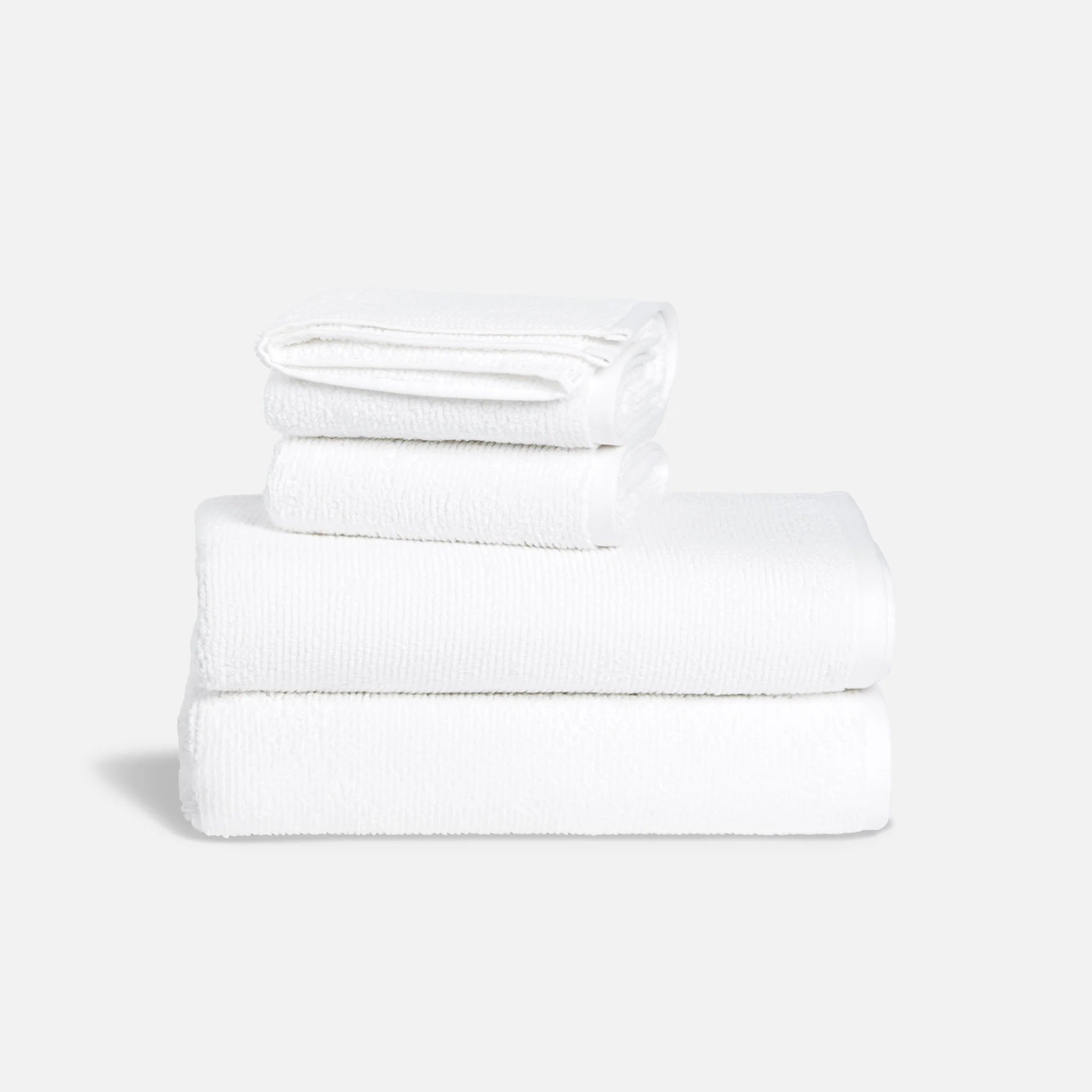 Organic Ribbed Bath Towel Bundle