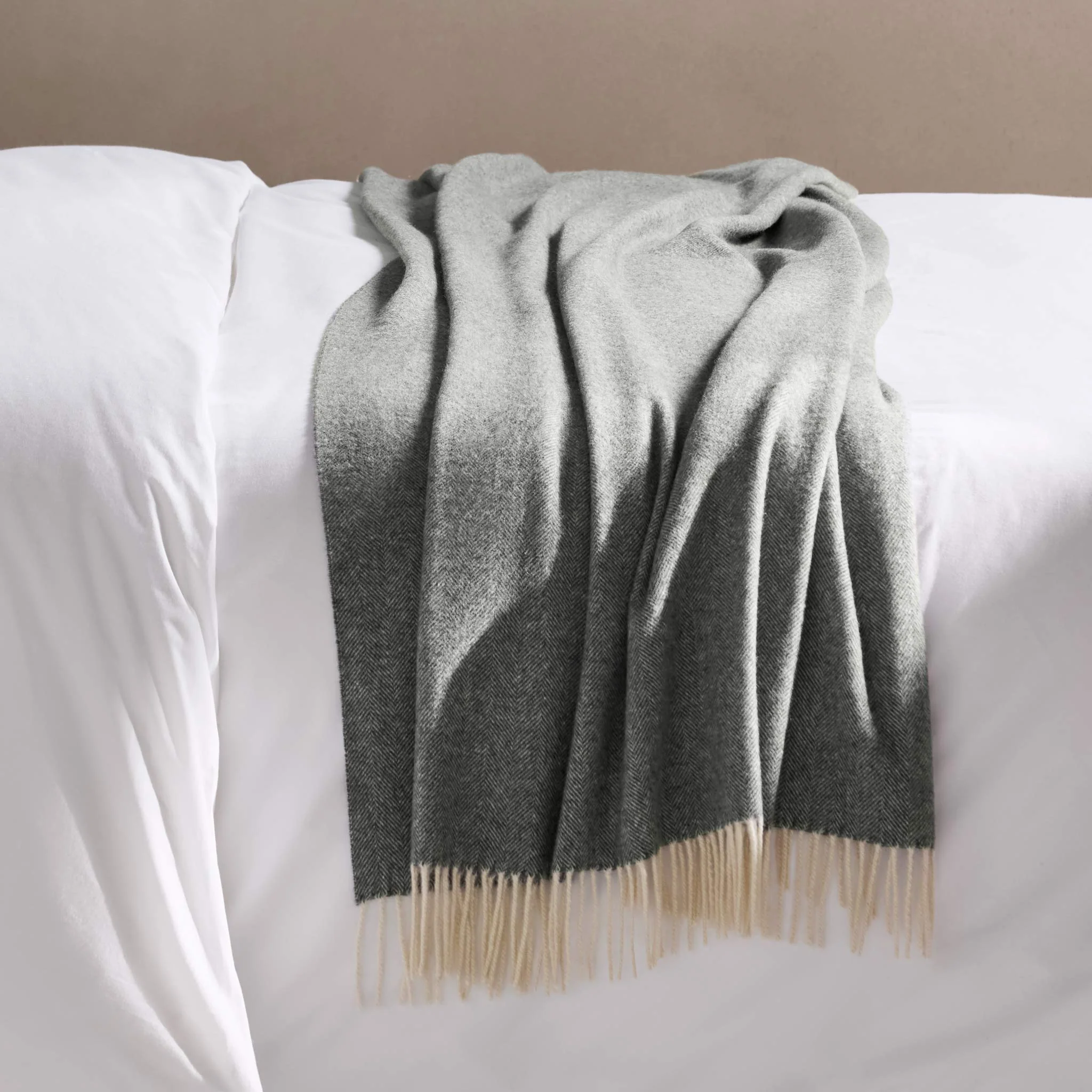 Herringbone Wool Throw Blanket - Last Call